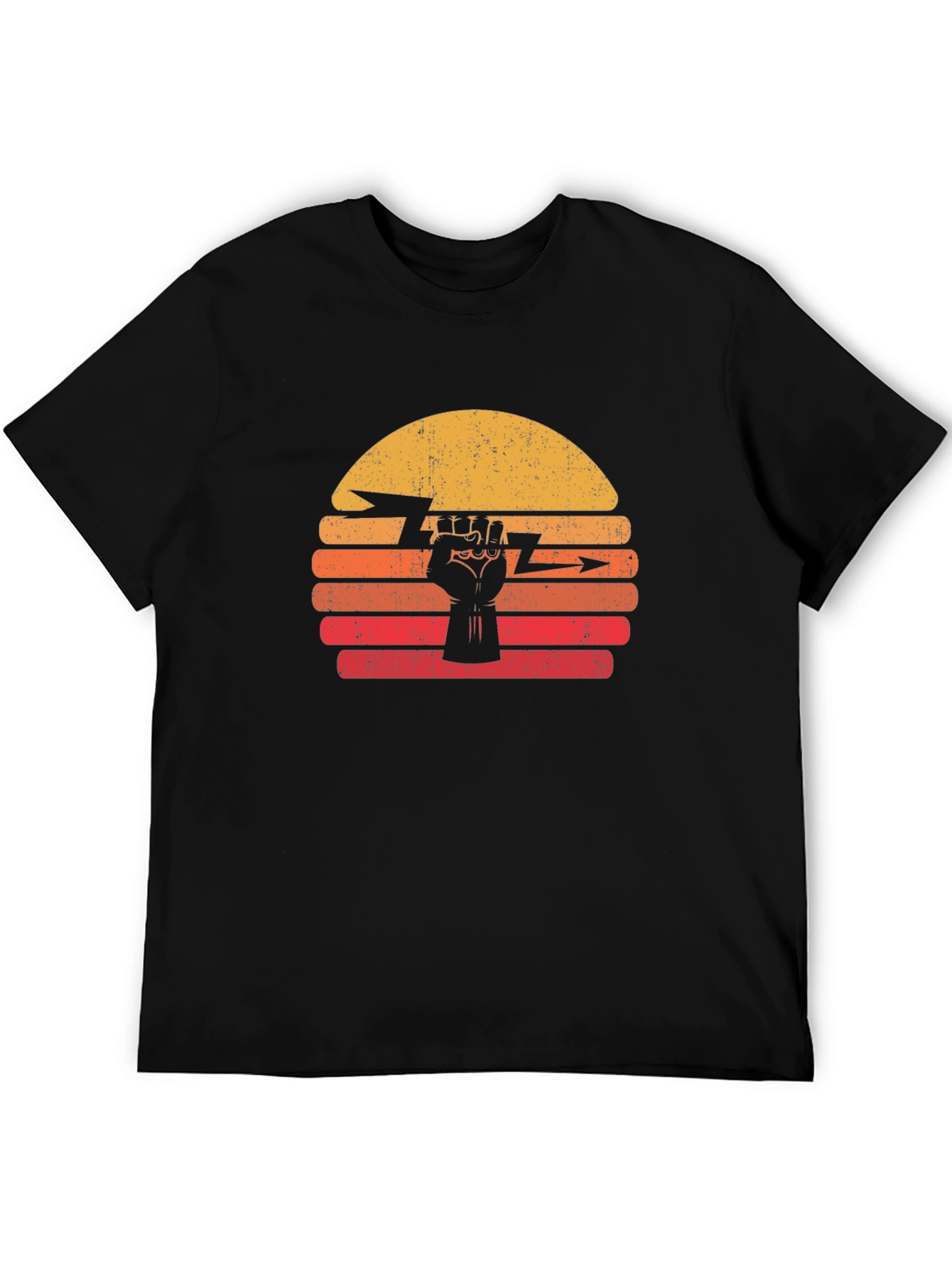 Power Fist Graphic Tee - Sunset Design