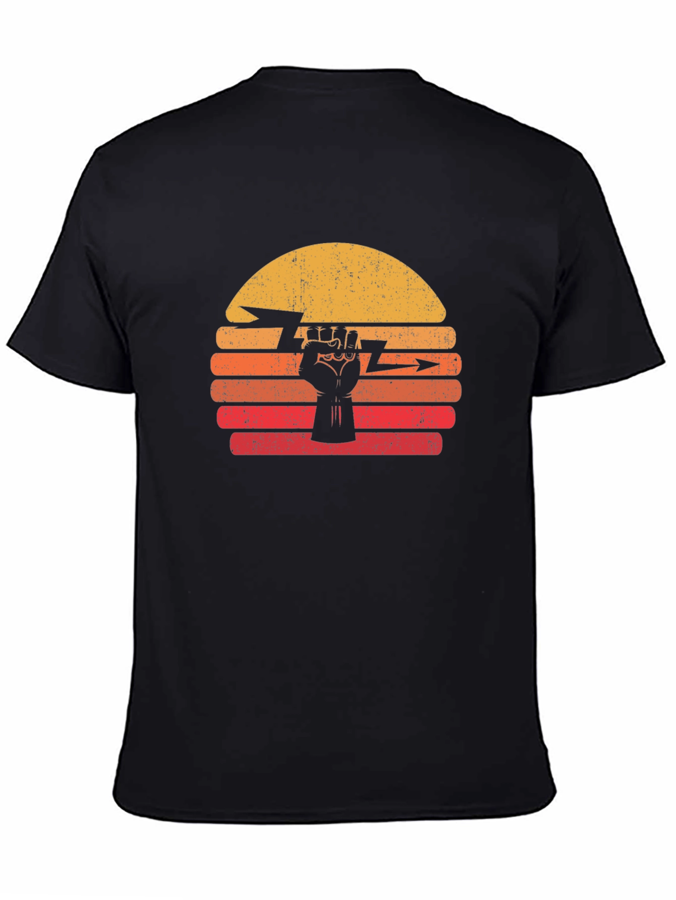 Power Fist Graphic Tee - Sunset Design
