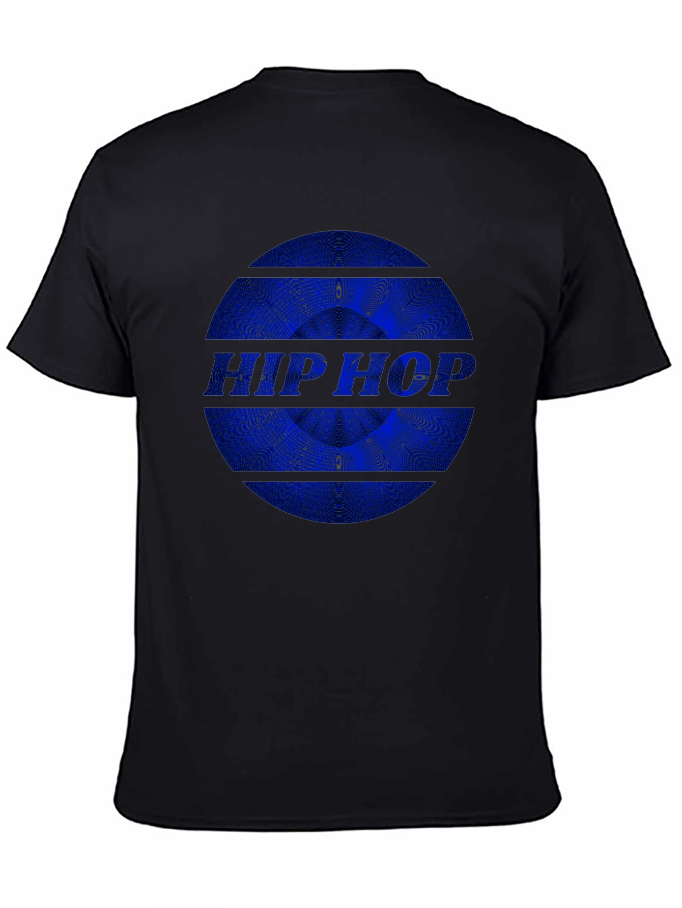Hip Hop Graphic Print Black T-Shirt