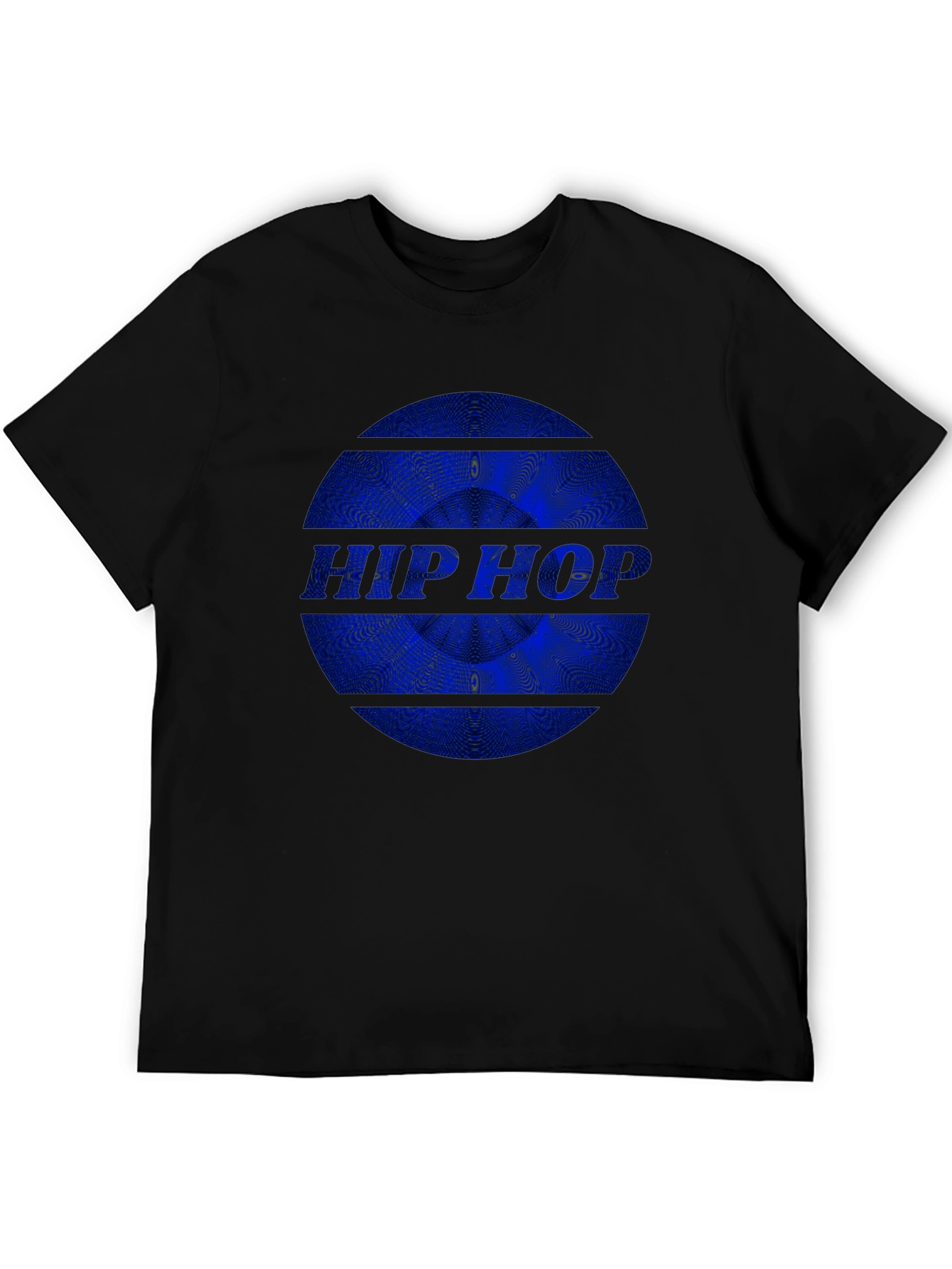 Hip Hop Graphic Print Black T-Shirt