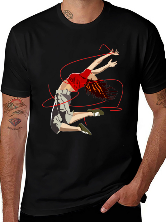 Dancing Woman Graphic Print T-Shirt