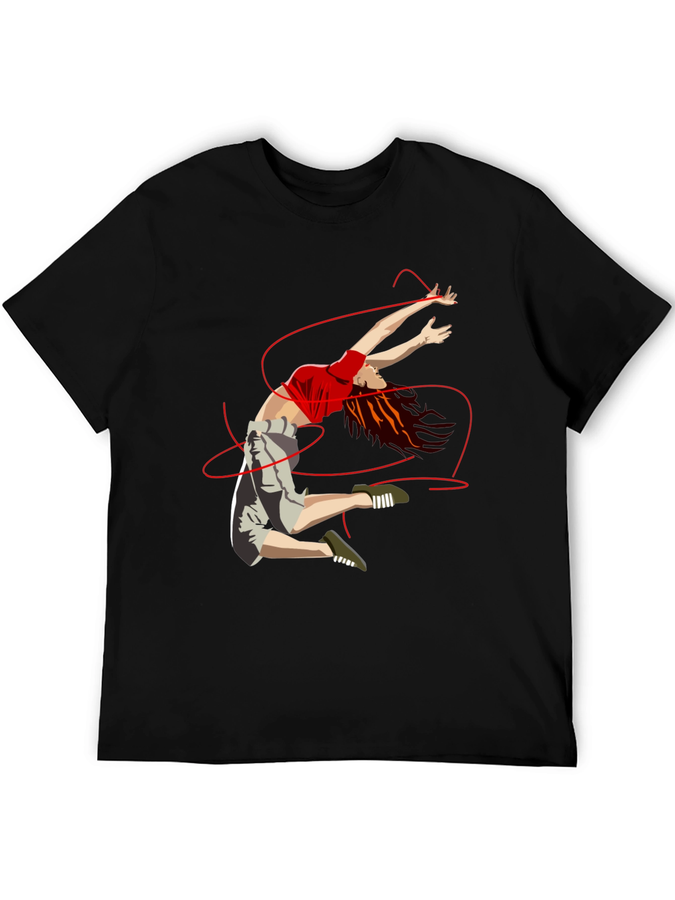 Dancing Woman Graphic Print T-Shirt