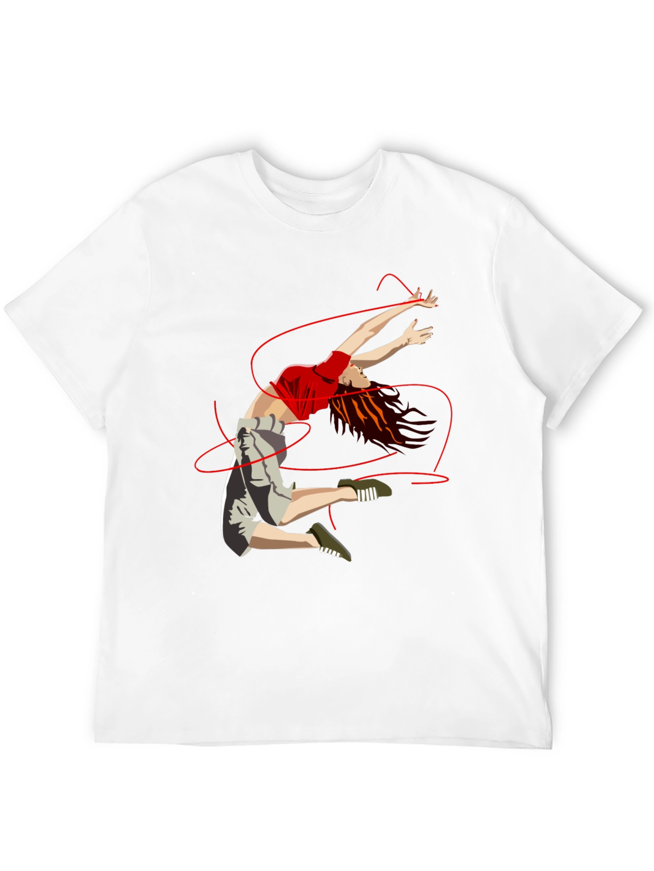Dancing Woman Graphic Print T-Shirt