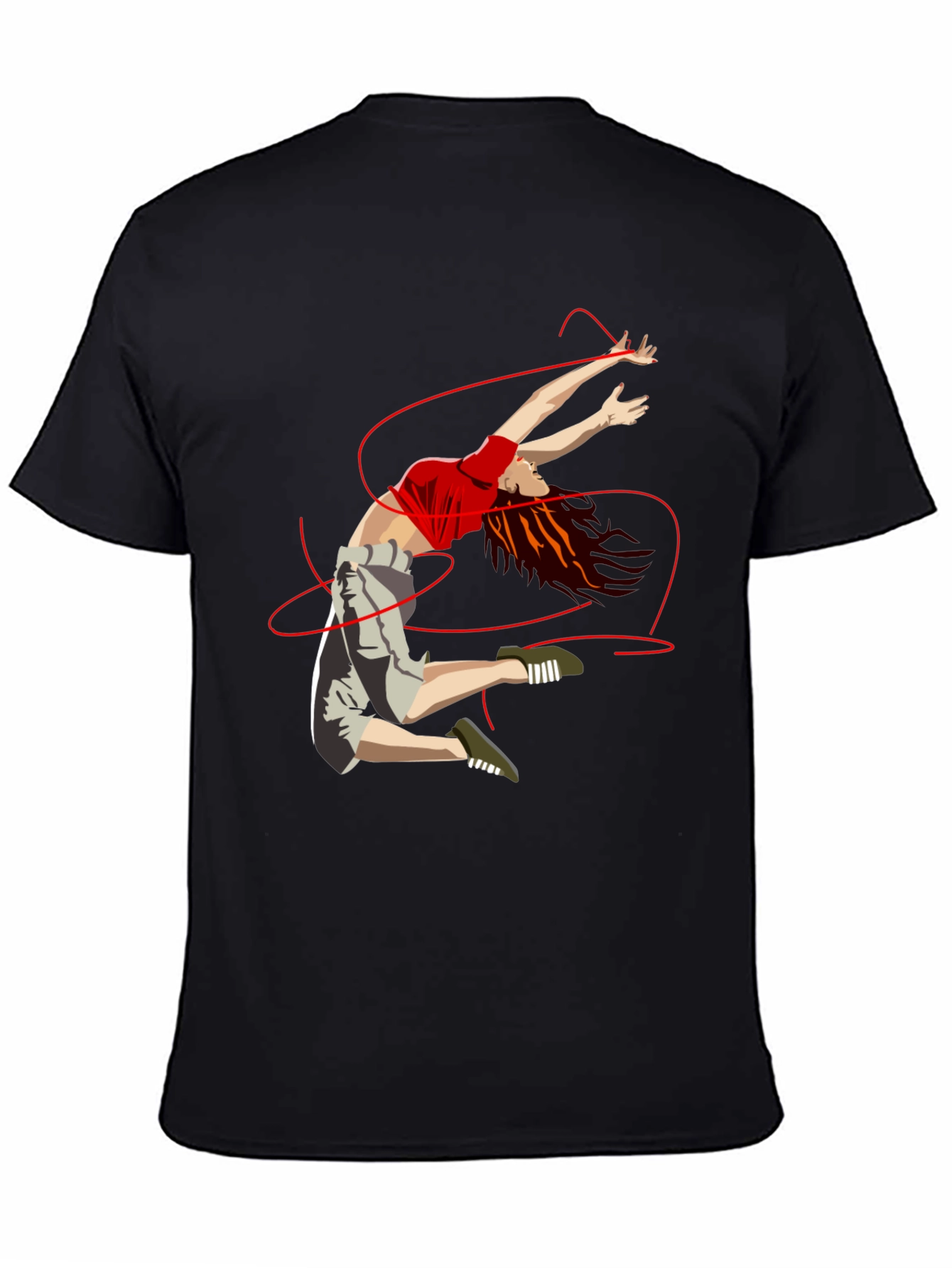 Dancing Woman Graphic Print T-Shirt