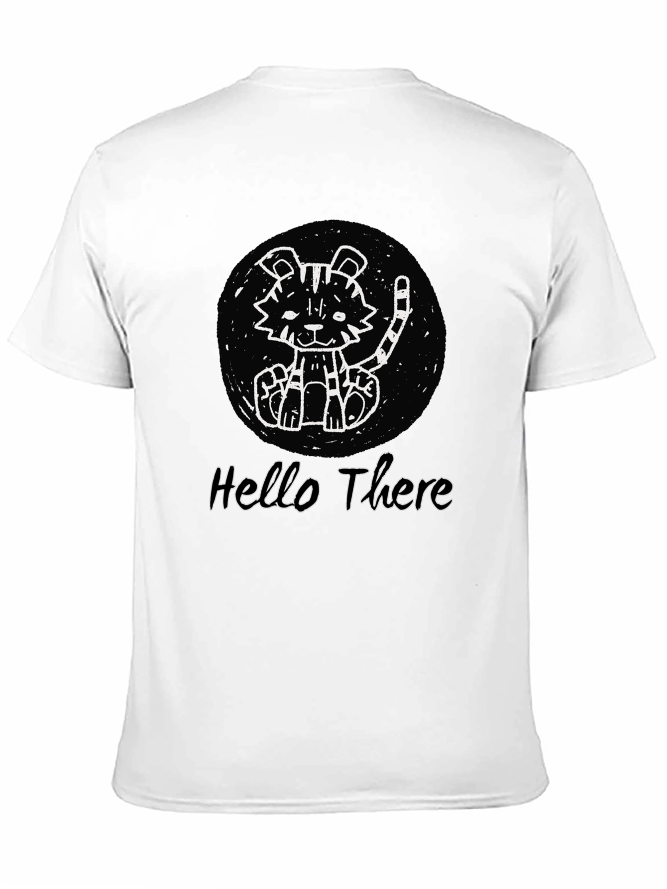 Cute Tiger Graphic Black T-Shirt
