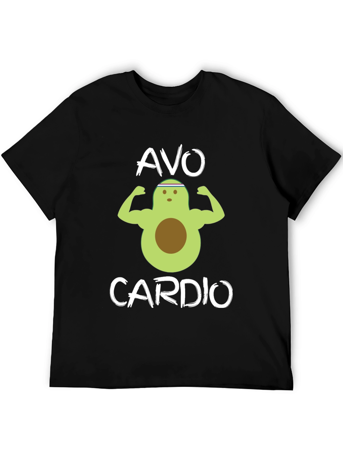 Avo Cardio Black T-Shirt - Gym Humor