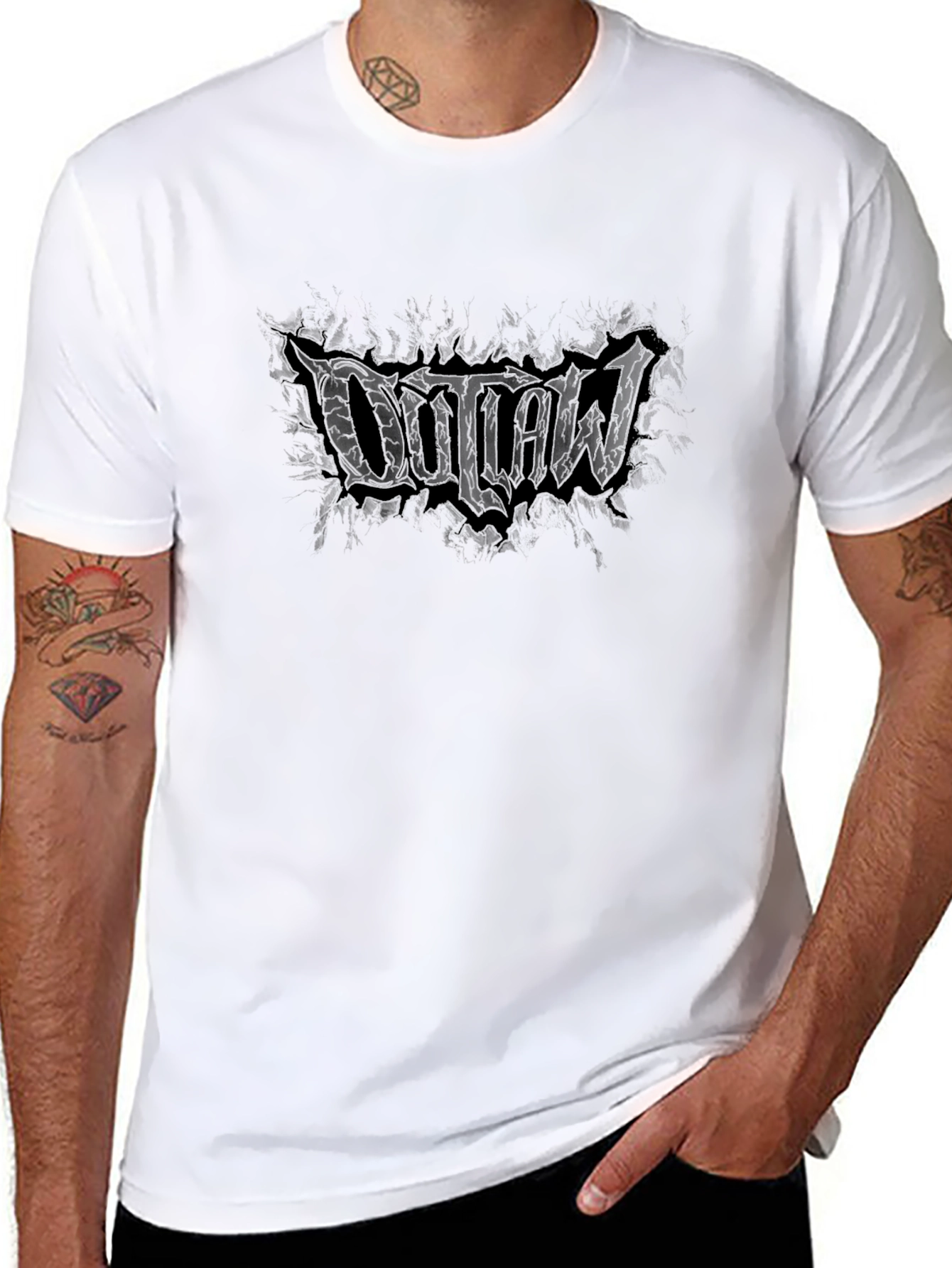 Outlaw Graphic Black T-Shirt