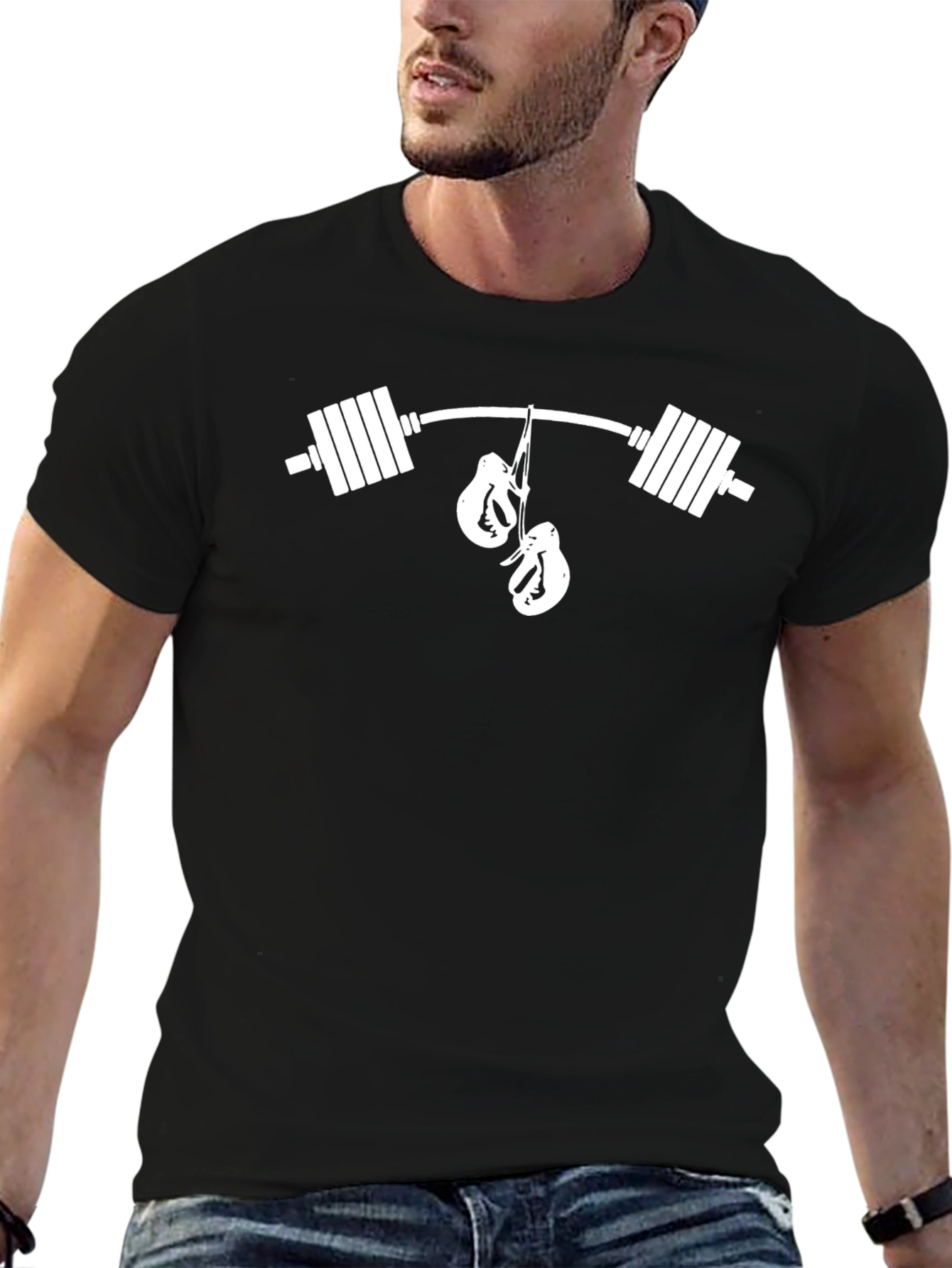 Weightlifting Boxer Black T-Shirt