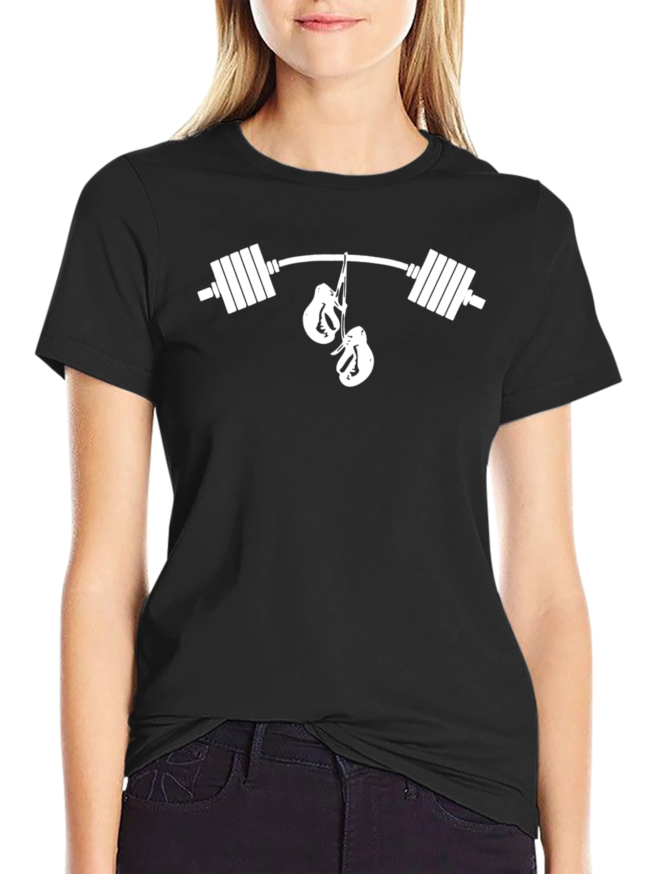 Weightlifting Boxer Black T-Shirt