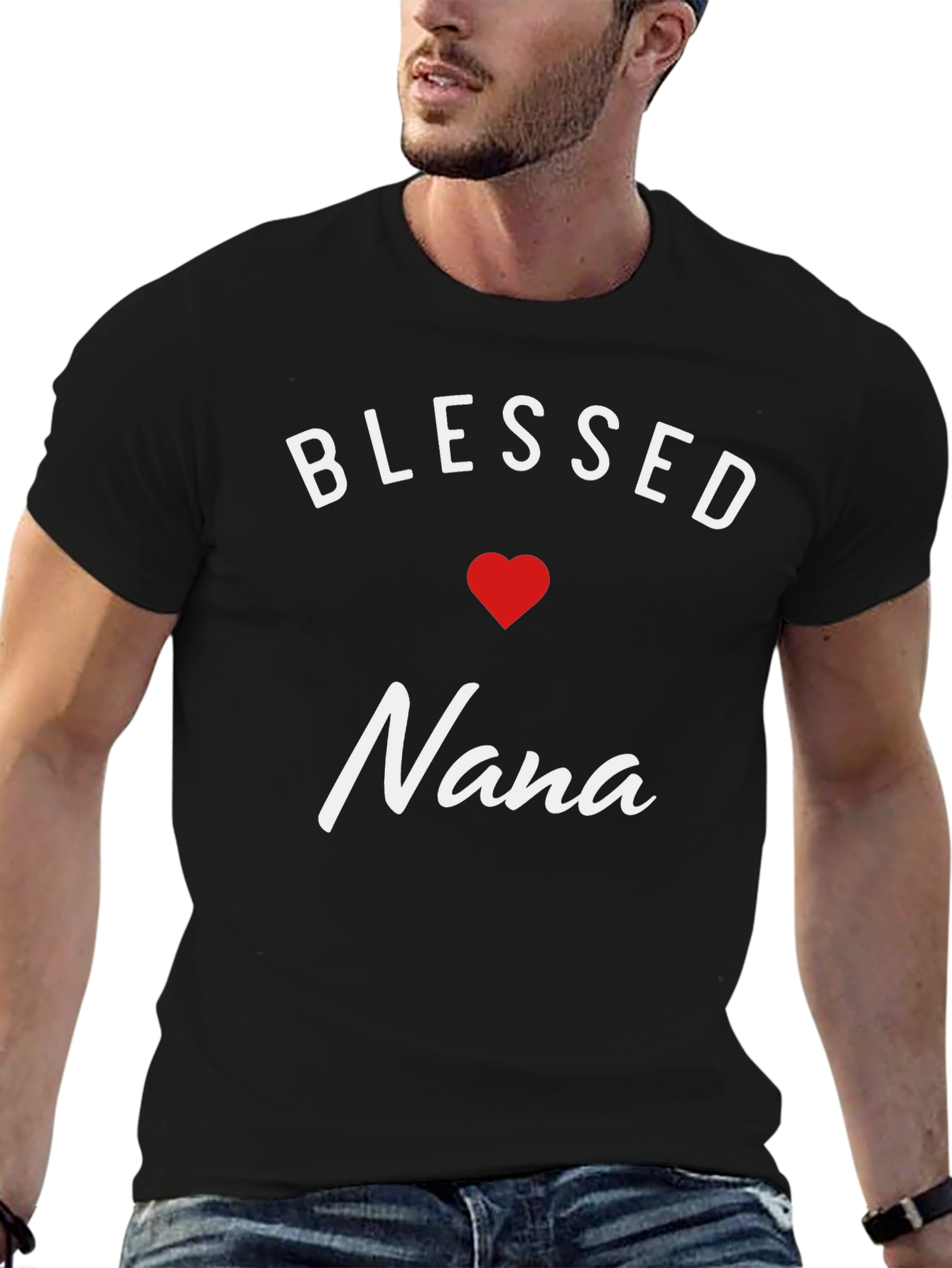 Blessed Nana T-Shirt - Heart Graphic