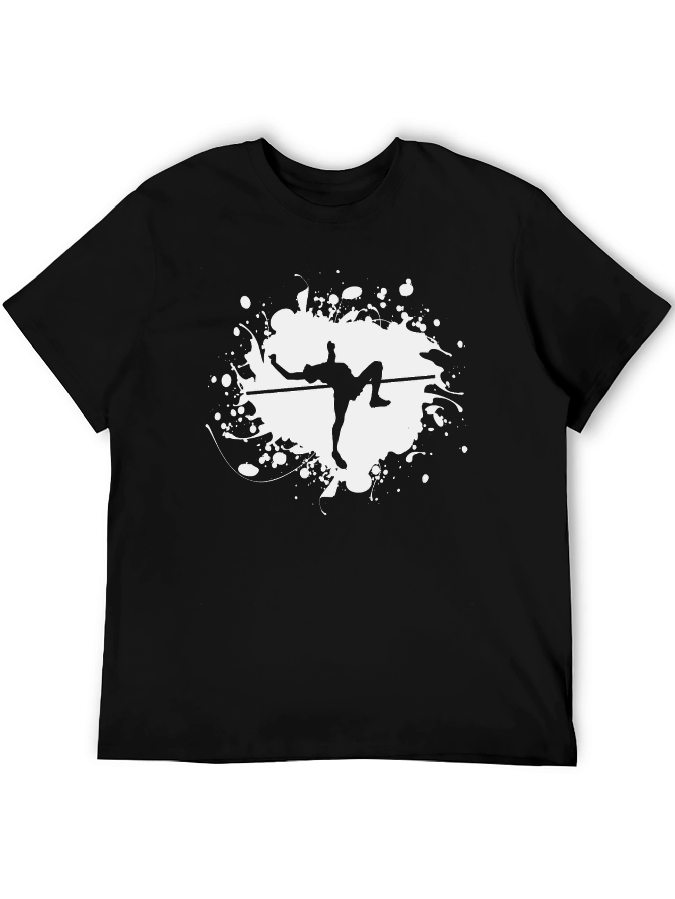 High Jump Athlete Graphic Tee - Cool Black T-Shirt