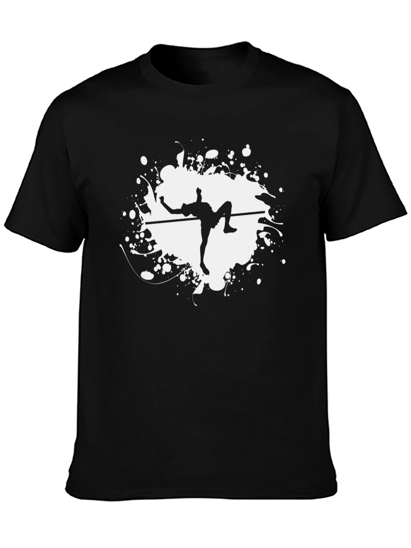 High Jump Athlete Graphic Tee - Cool Black T-Shirt