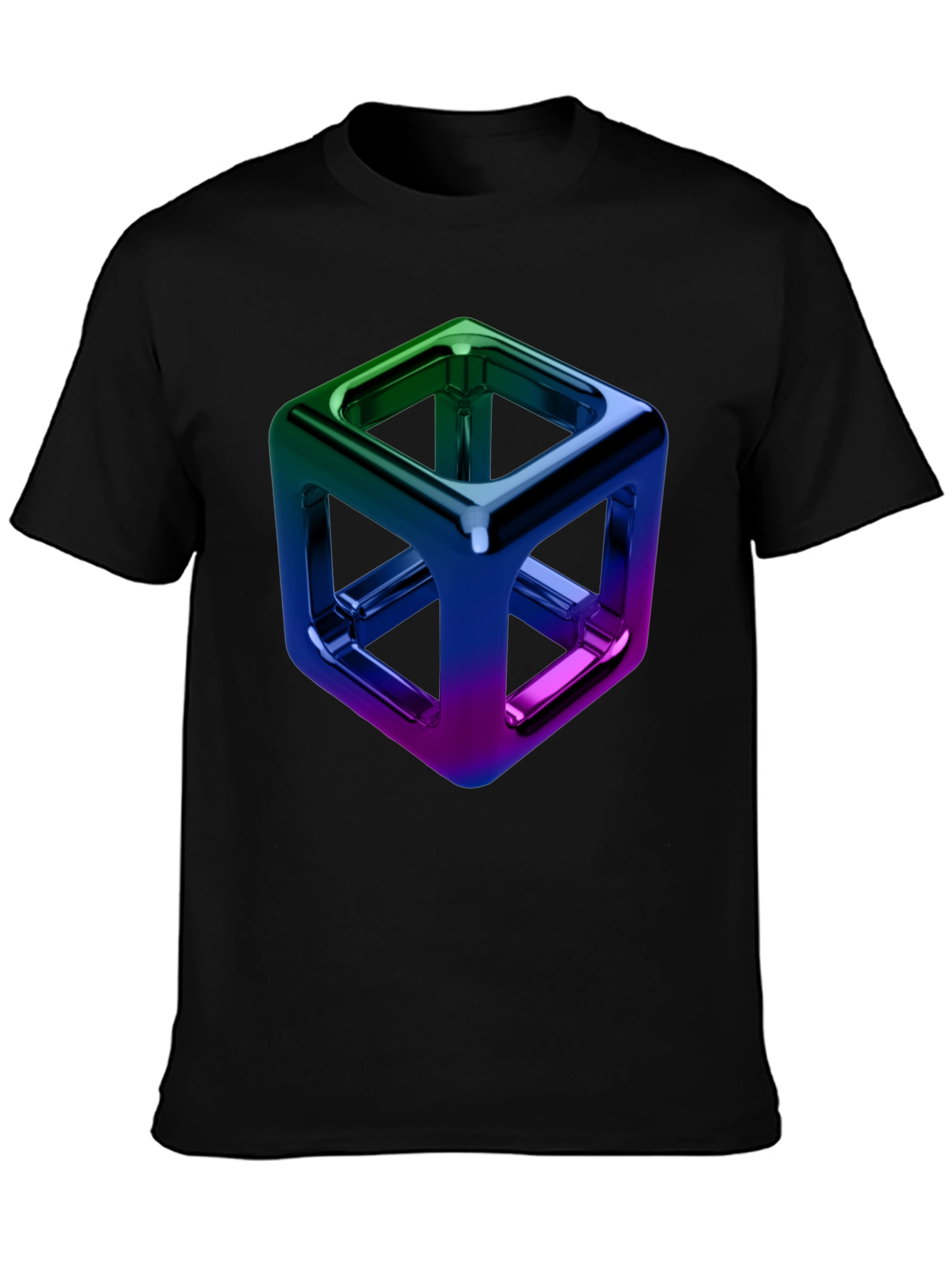 Prism Cube Graphic Tee - Sleek Modern Design