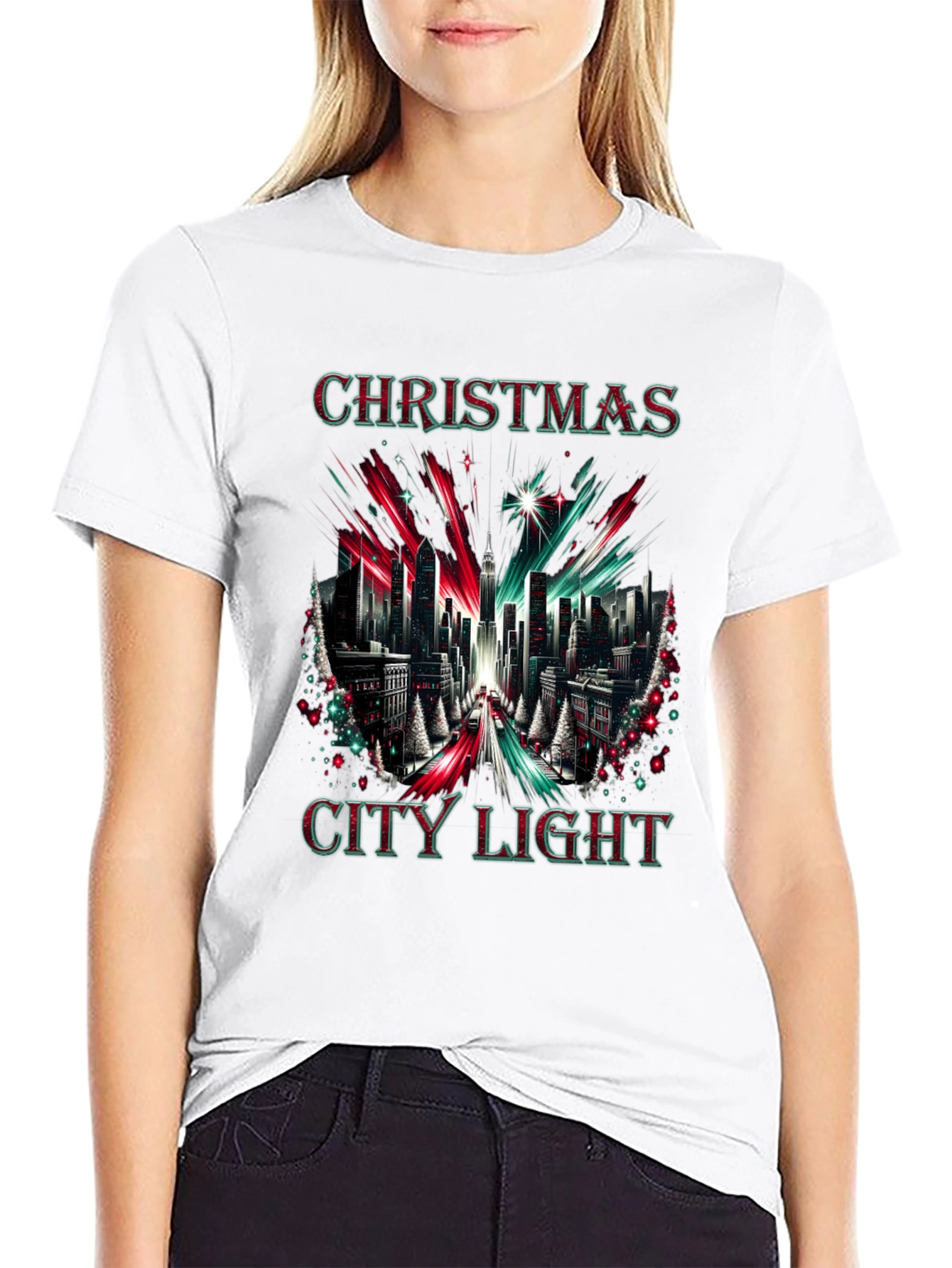 Christmas City Lights Graphic Tee