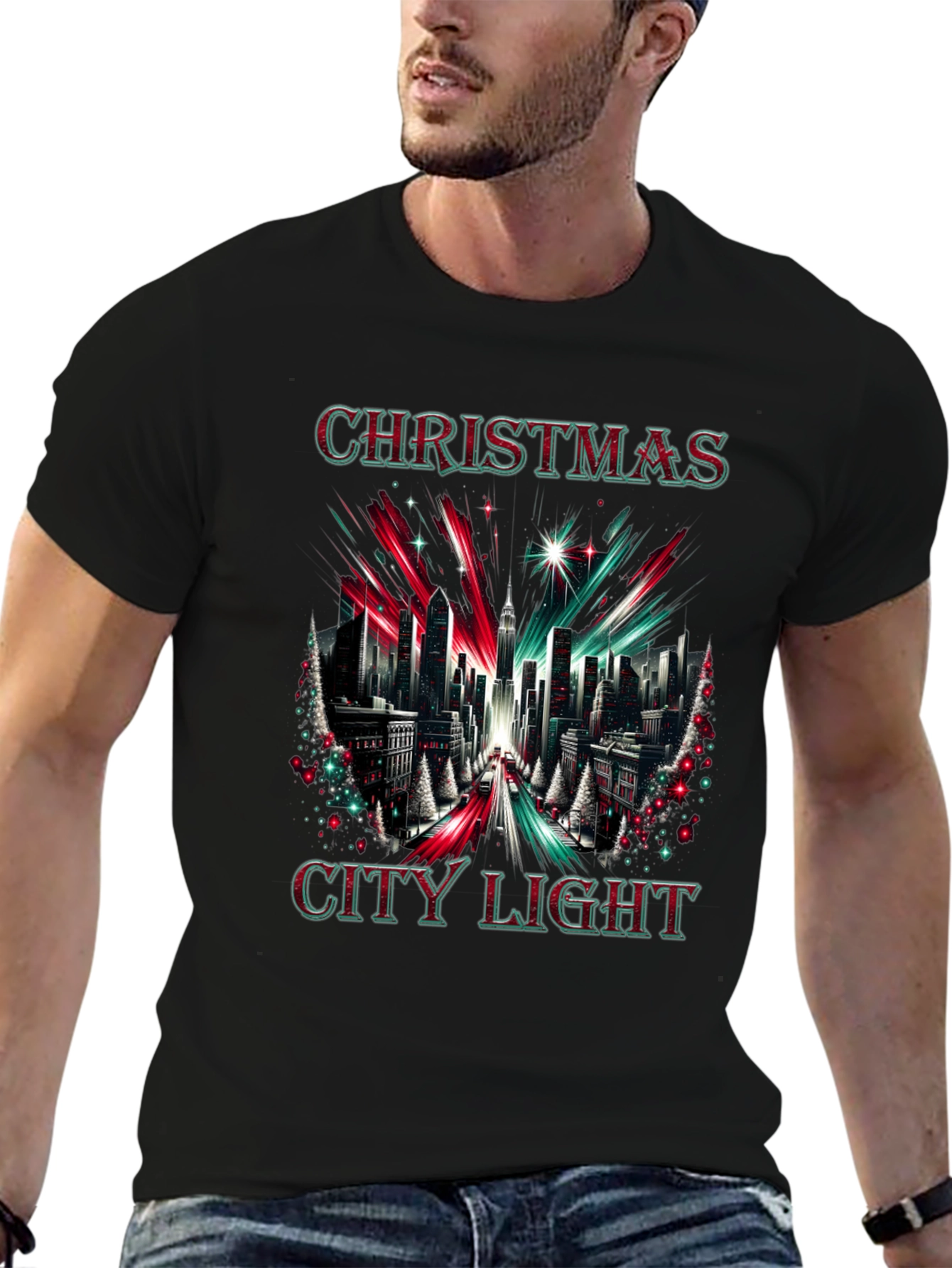 Christmas City Lights Graphic Tee