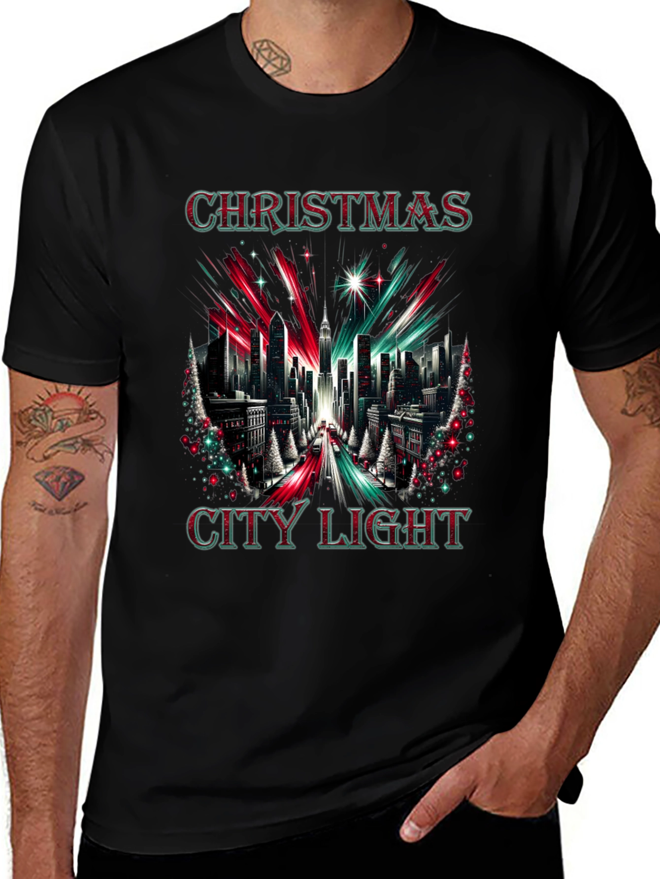 Christmas City Lights Graphic Tee