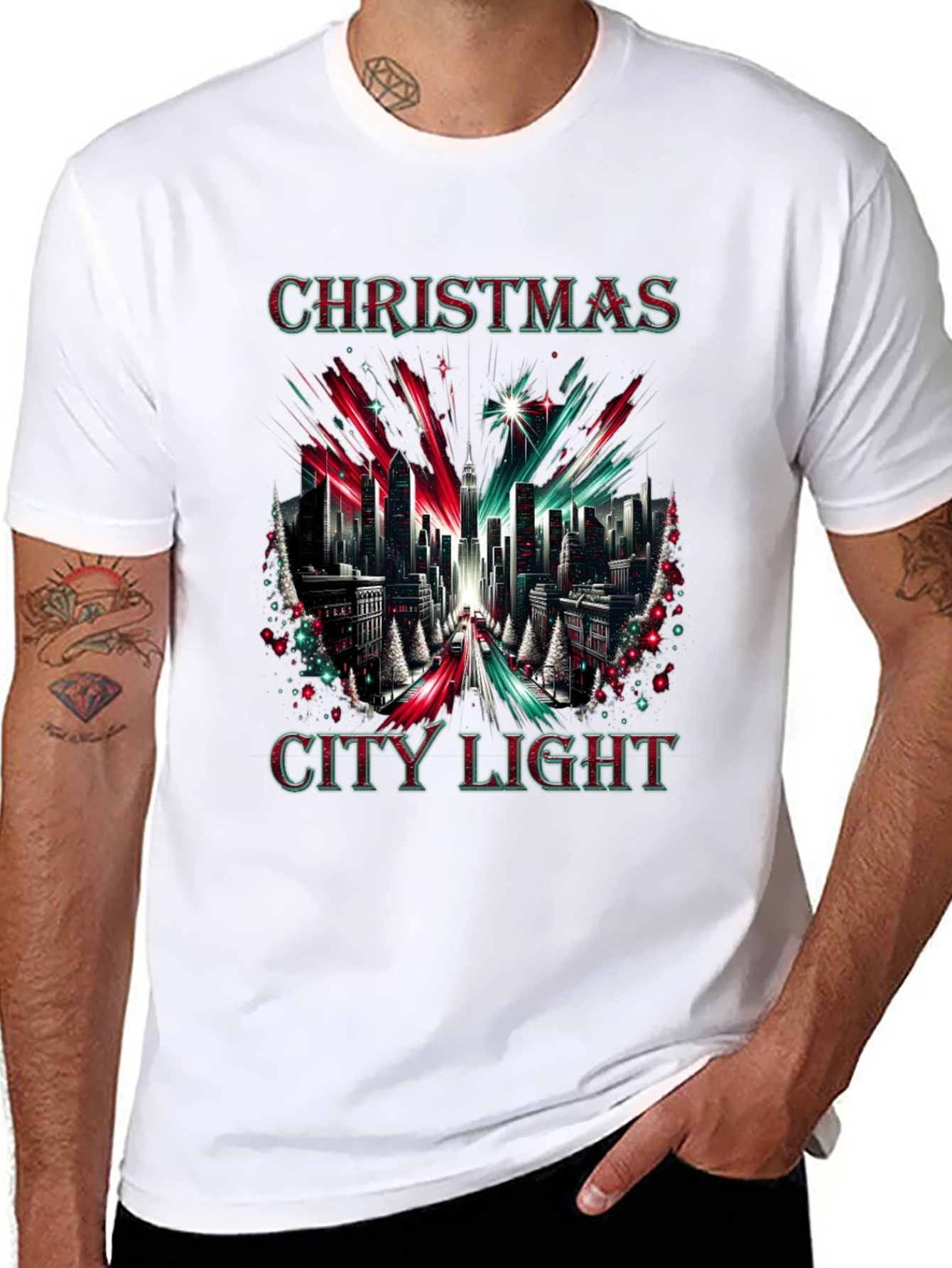 Christmas City Lights Graphic Tee