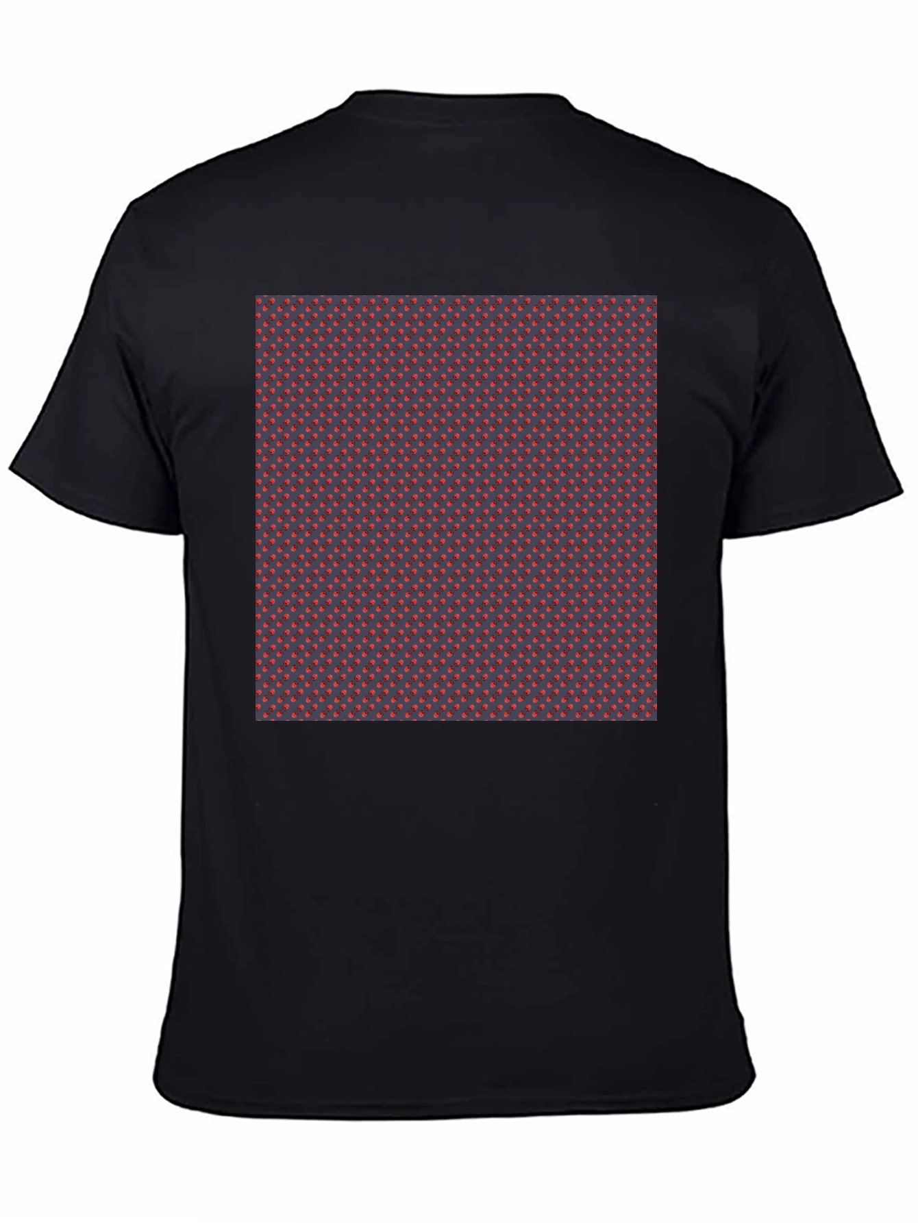 Patterned Tee - Stylish Black Crew Neck T-Shirt