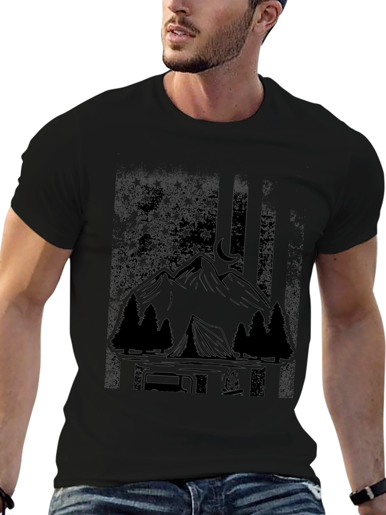 Camping & Mountains Graphic T-Shirt