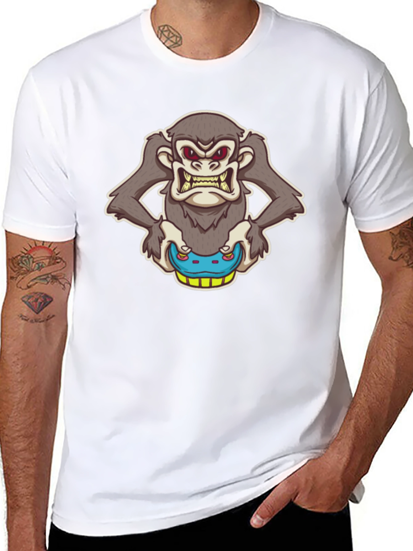 Gamer Monkey Graphic T-Shirt - Cool & Unique!