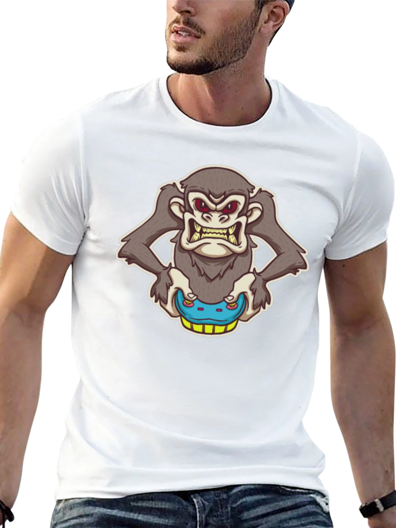 Gamer Monkey Graphic T-Shirt - Cool & Unique!