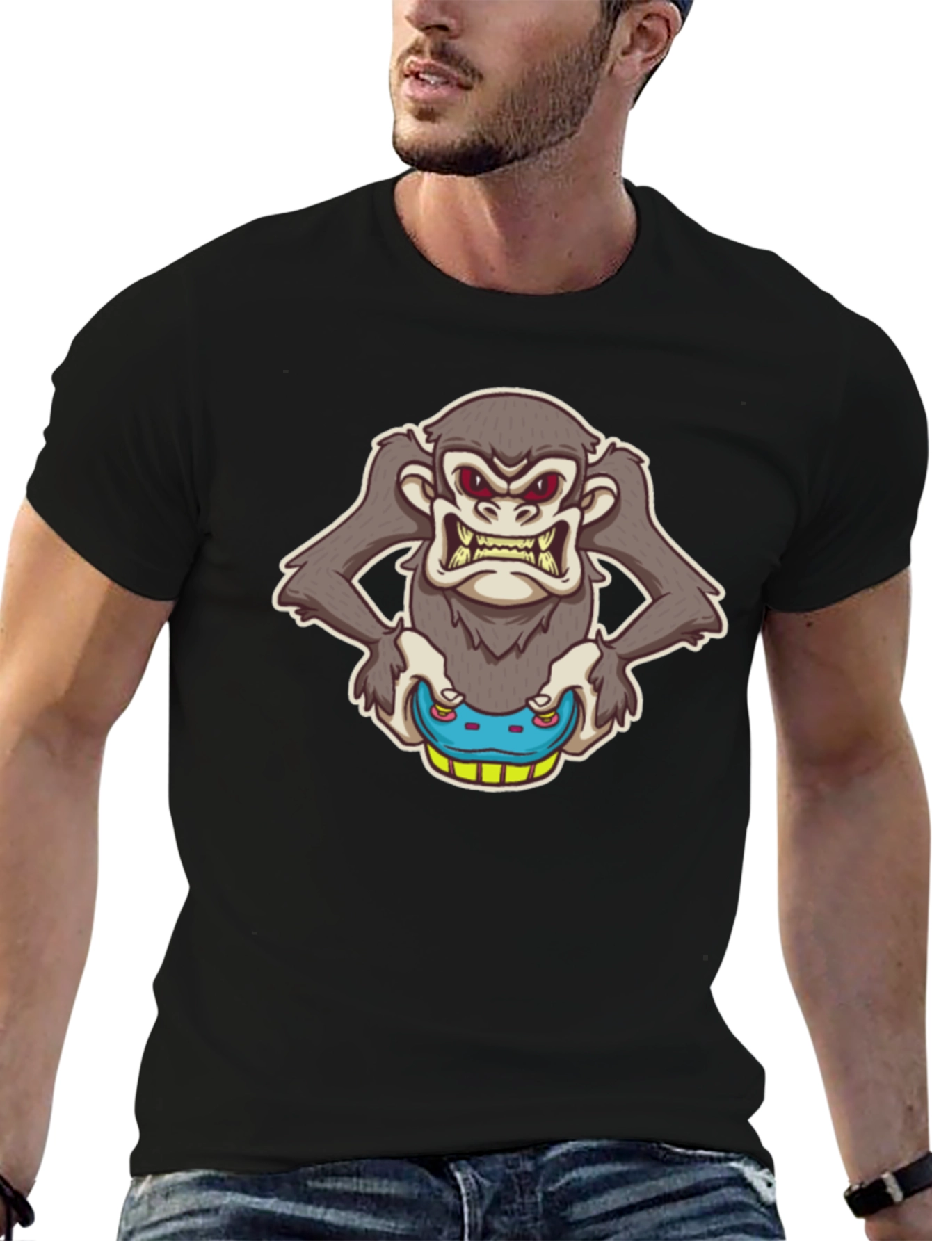 Gamer Monkey Graphic T-Shirt - Cool & Unique!