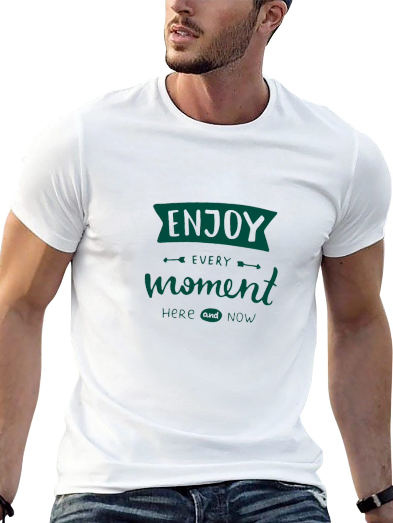 Enjoy Every Moment Tee - Black Graphic T-Shirt