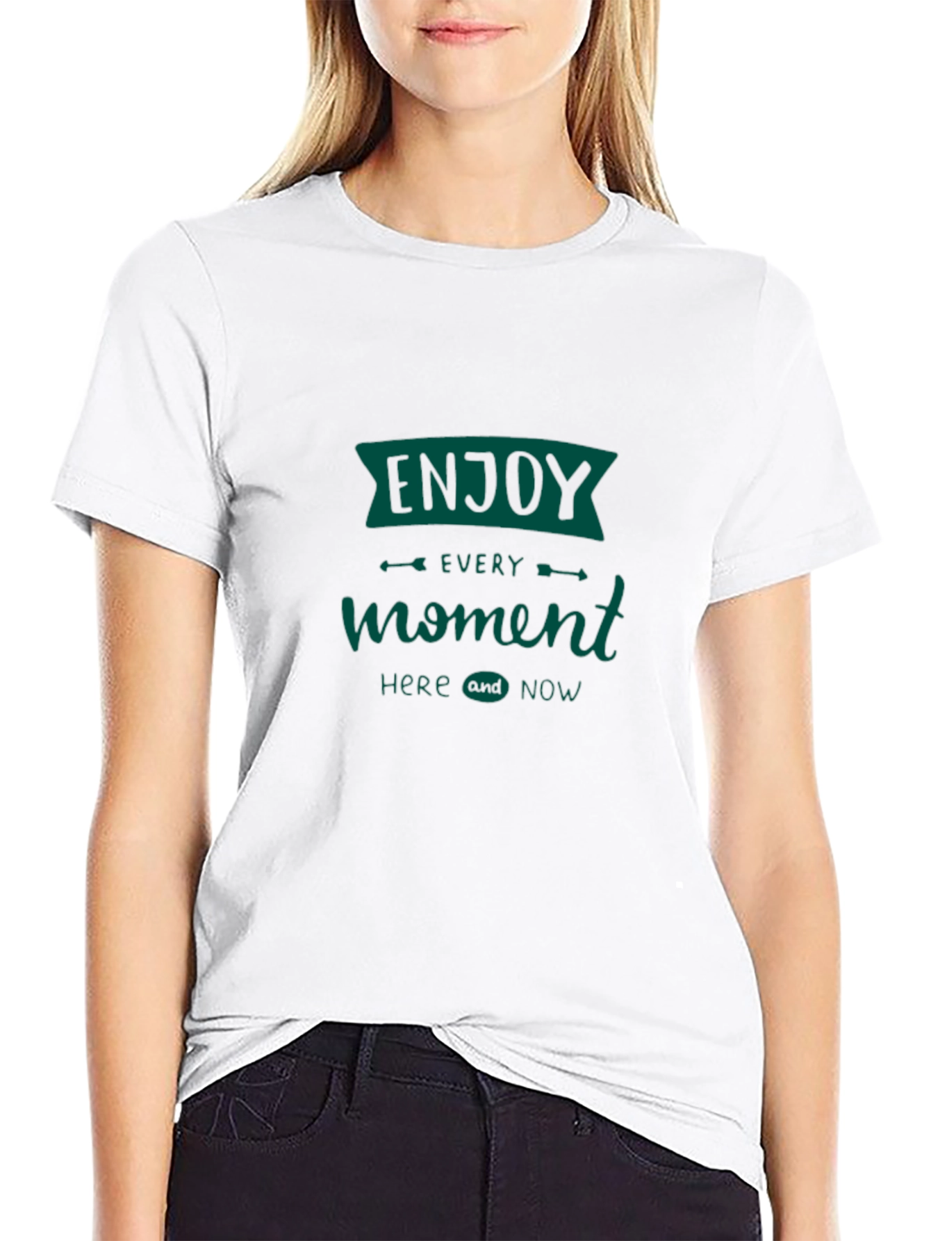 Enjoy Every Moment Tee - Black Graphic T-Shirt