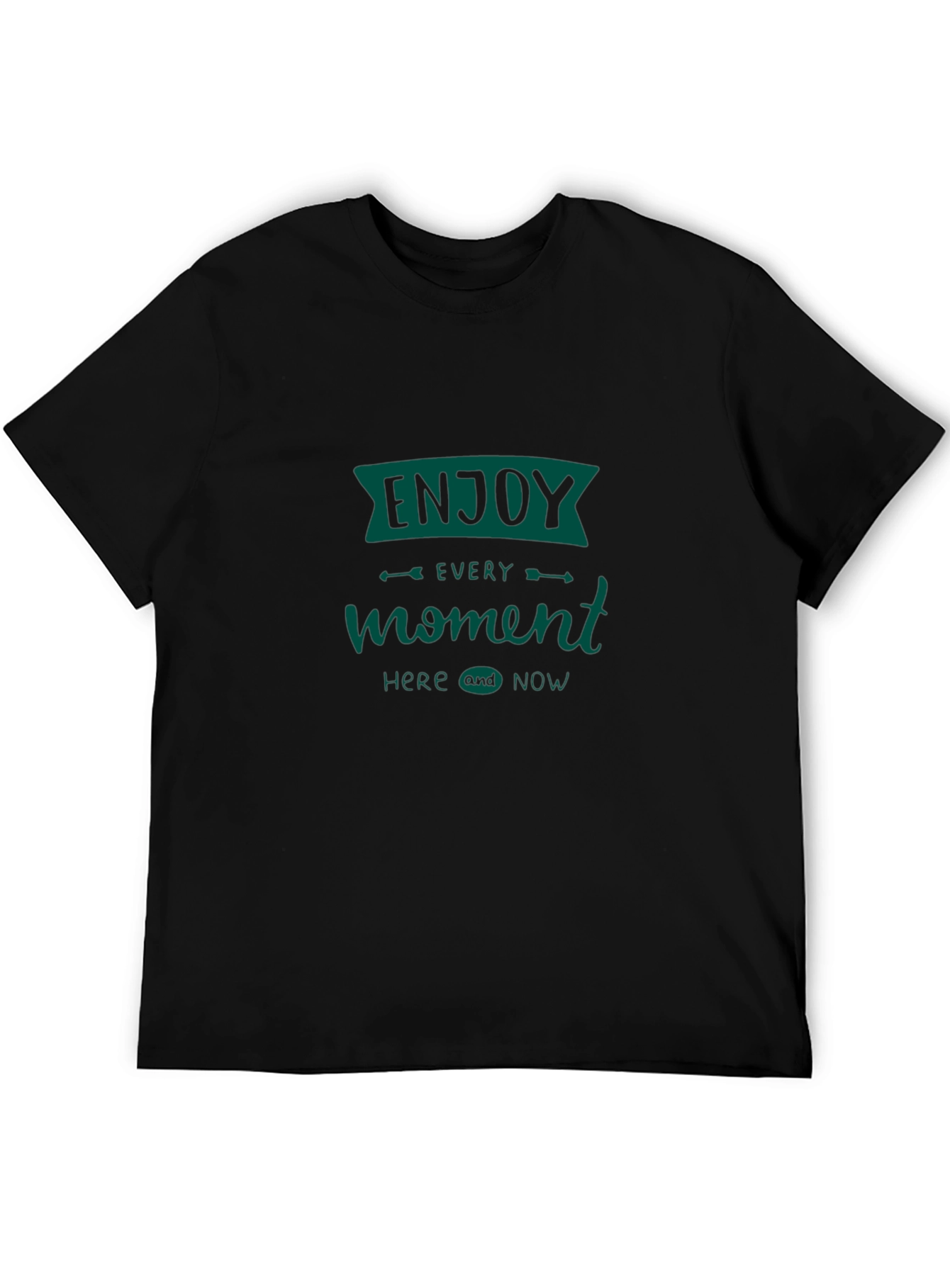 Enjoy Every Moment Tee - Black Graphic T-Shirt