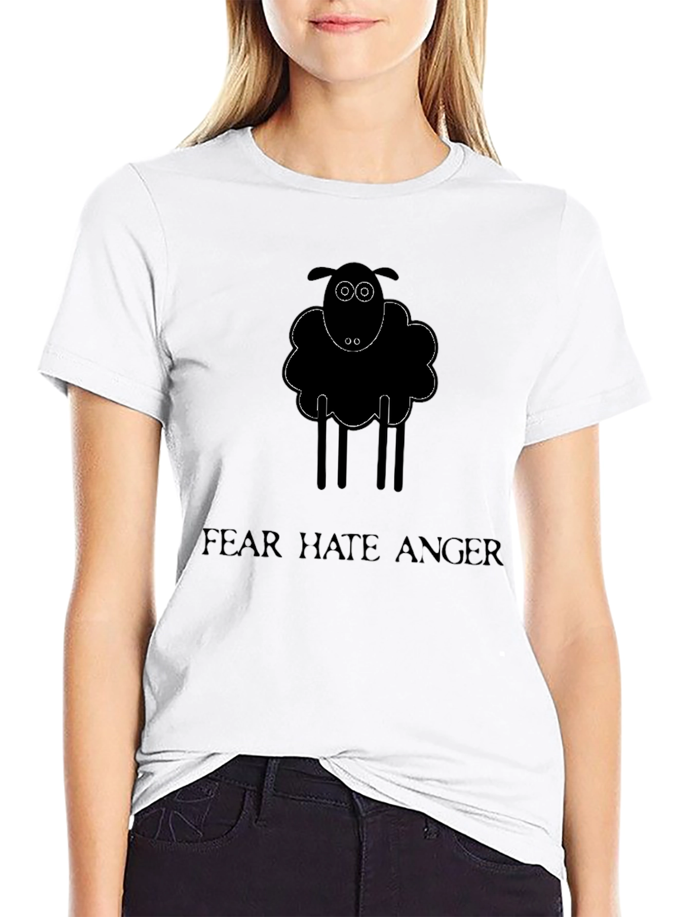 Black Sheep Graphic Tee - Fear Hate Anger