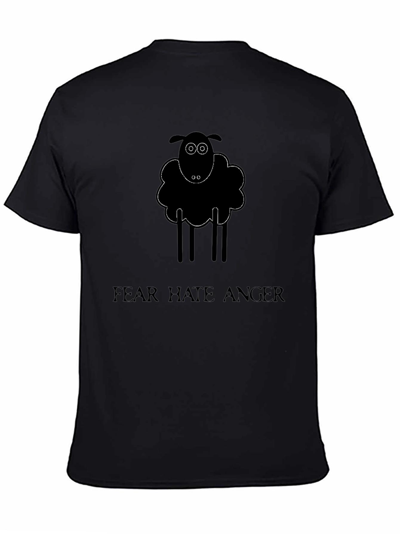 Black Sheep Graphic Tee - Fear Hate Anger