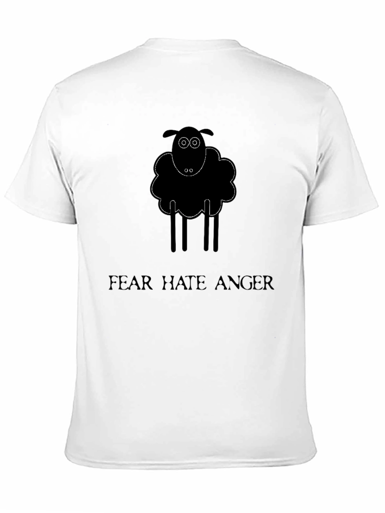 Black Sheep Graphic Tee - Fear Hate Anger