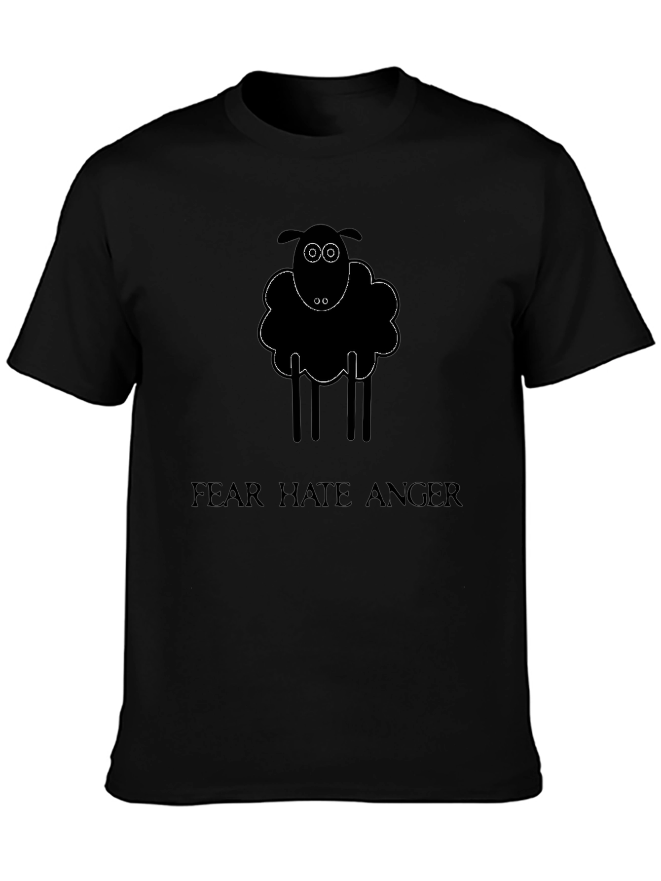 Black Sheep Graphic Tee - Fear Hate Anger