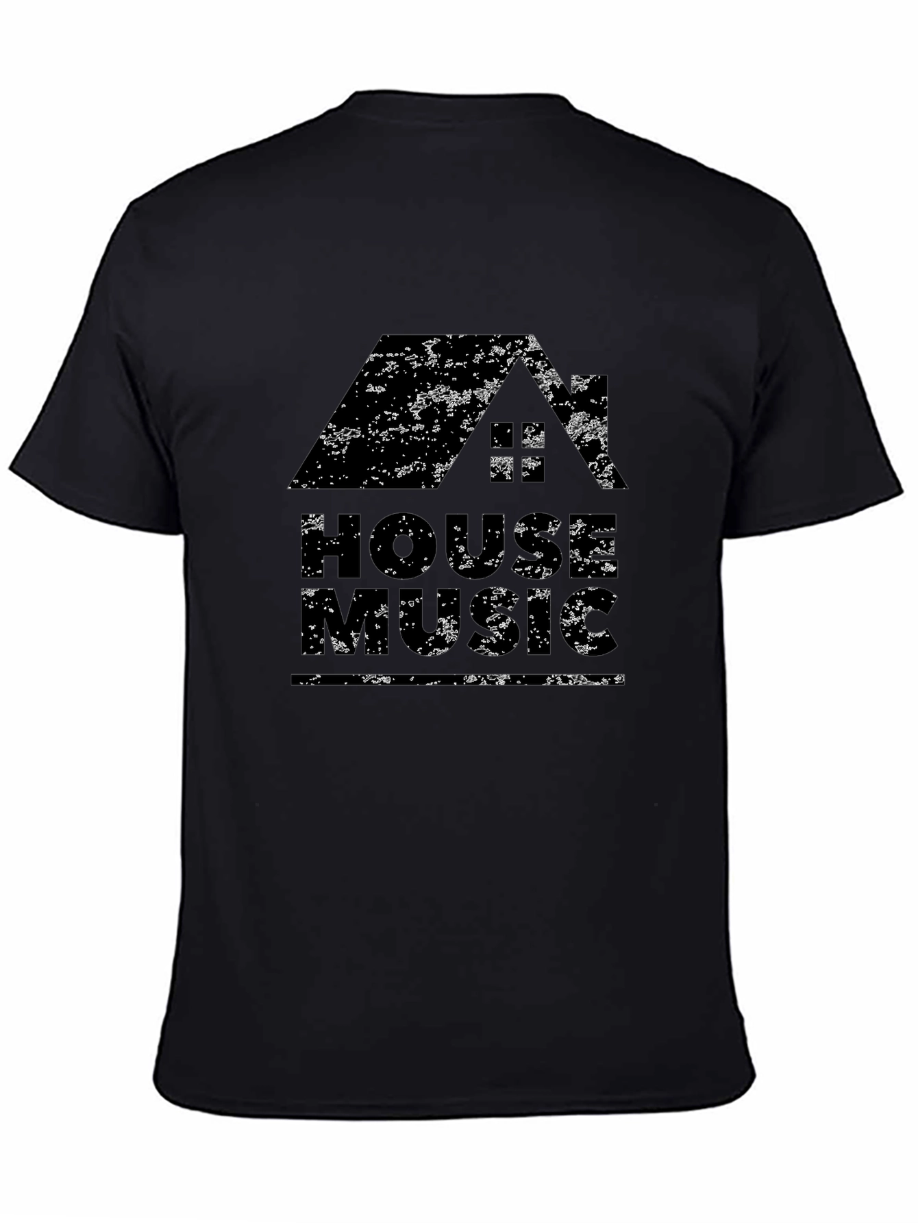 House Music Graphic T-Shirt - Distressed Design