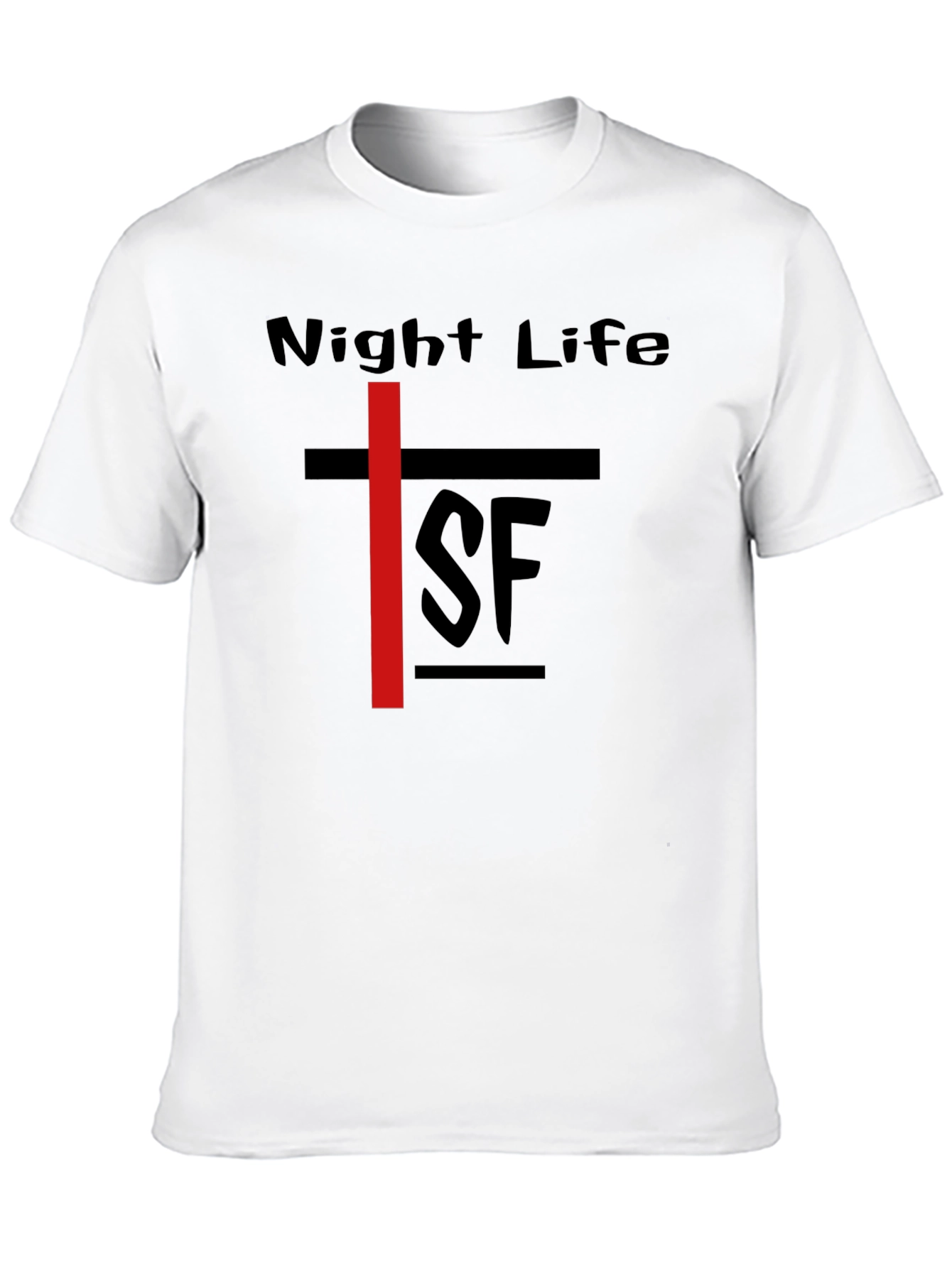 Night Life SF Graphic Tee - Black Cotton T-Shirt