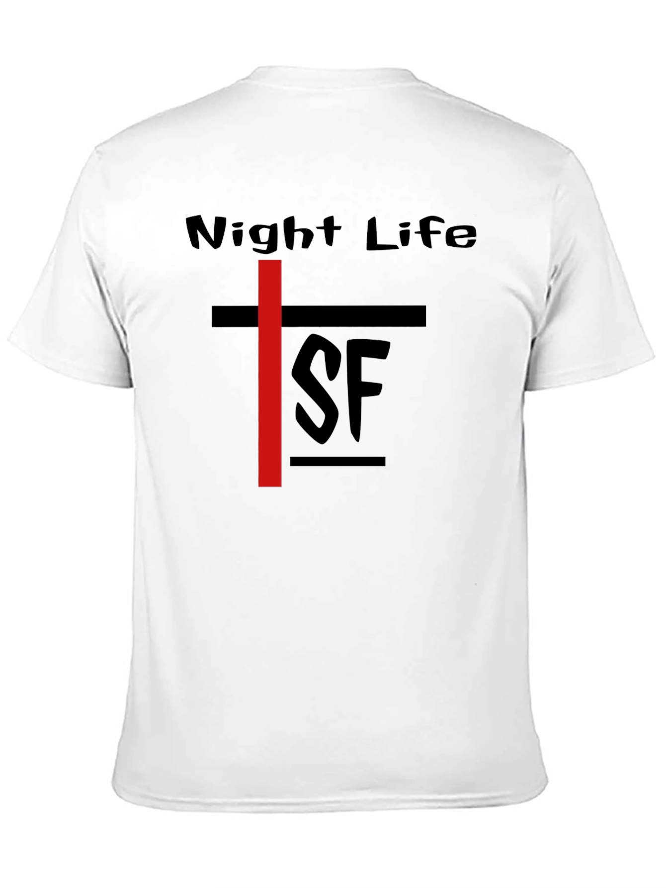 Night Life SF Graphic Tee - Black Cotton T-Shirt