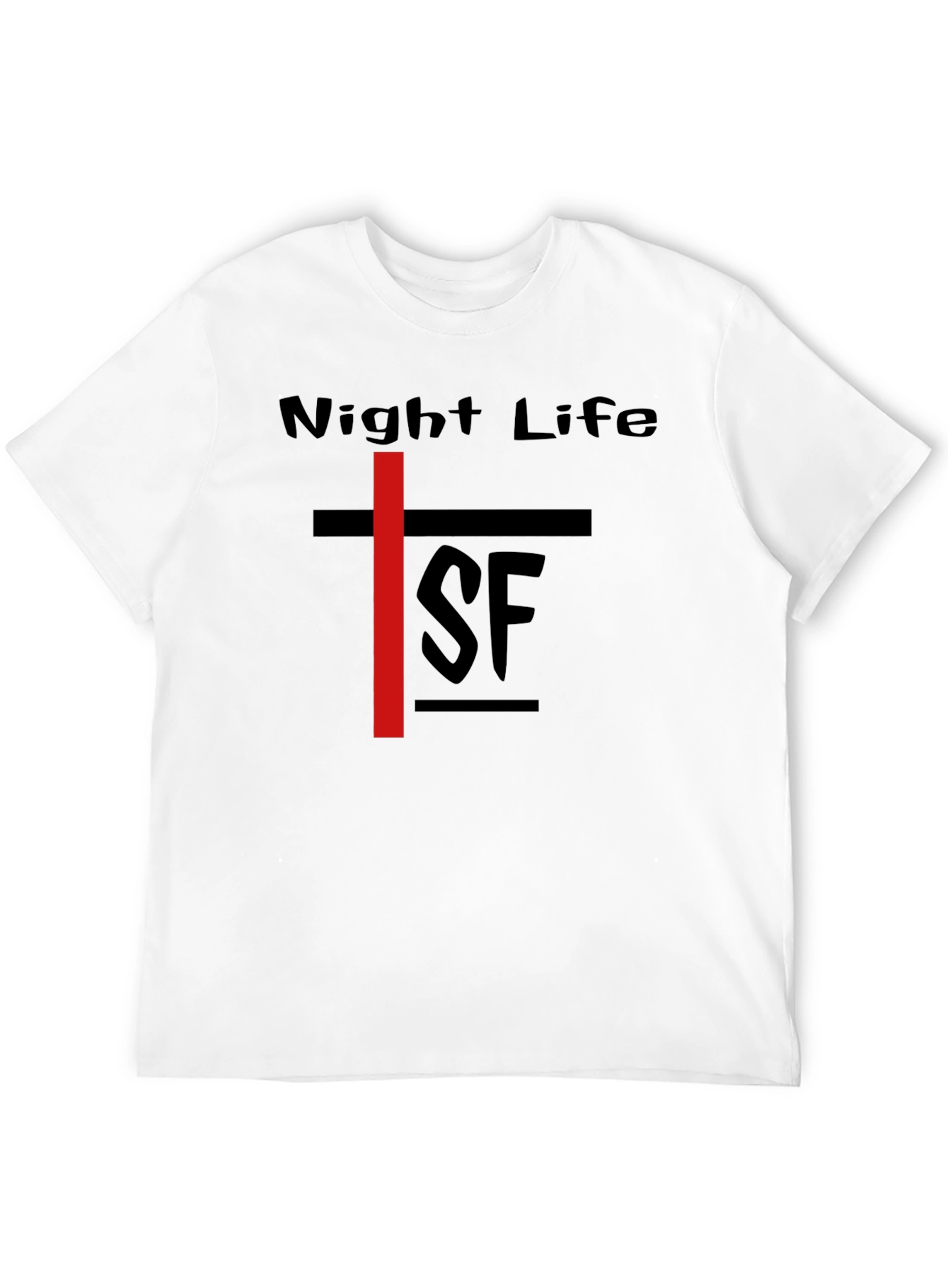 Night Life SF Graphic Tee - Black Cotton T-Shirt