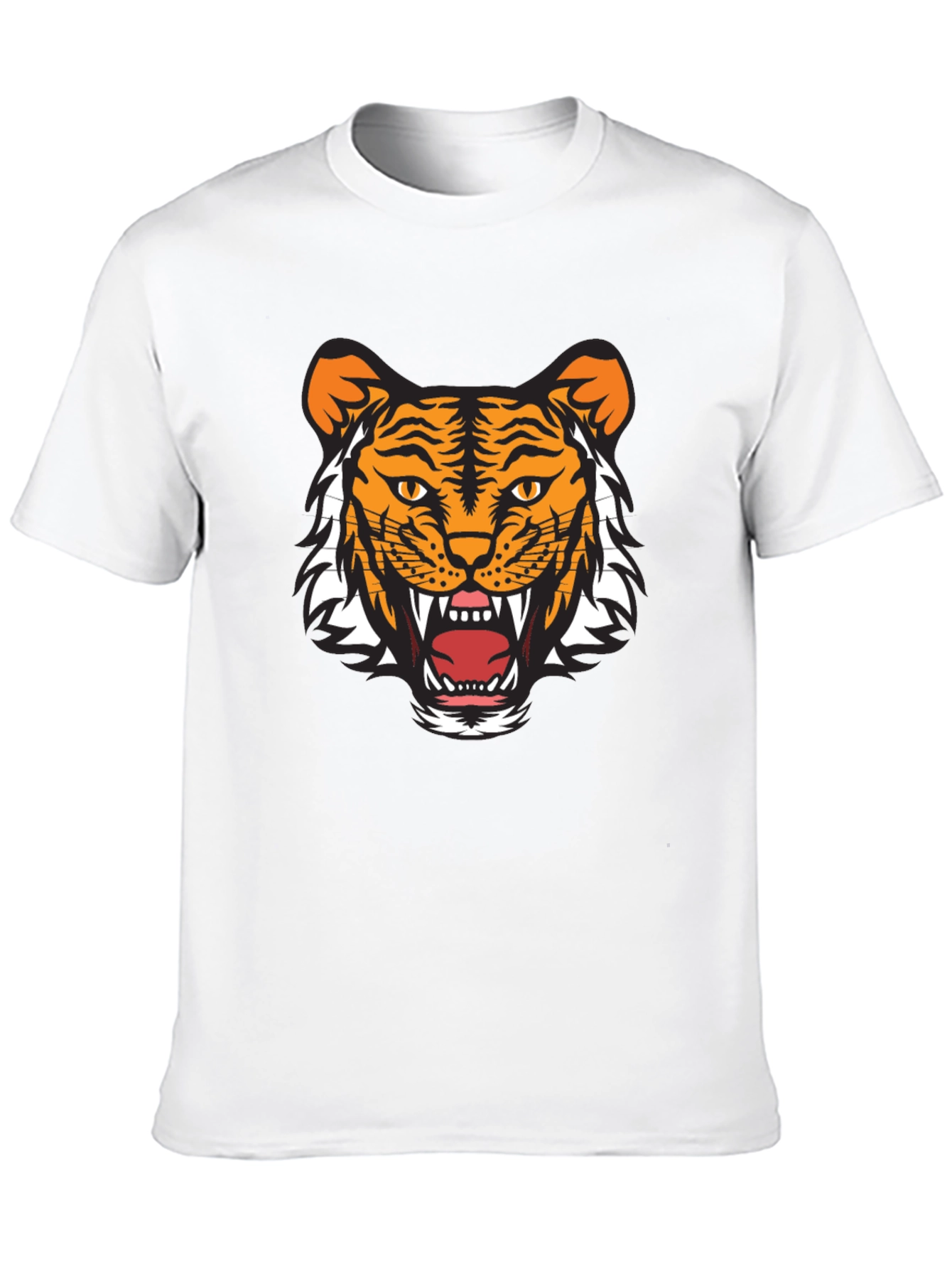 Tiger Graphic Tee - Fierce Black Cotton T-Shirt