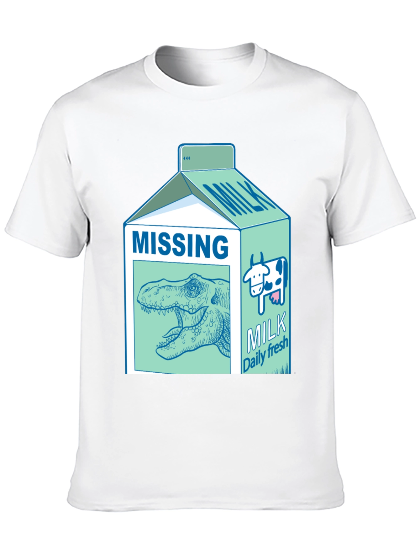 Missing Dinosaur Milk Carton T-Shirt - Funny Tee