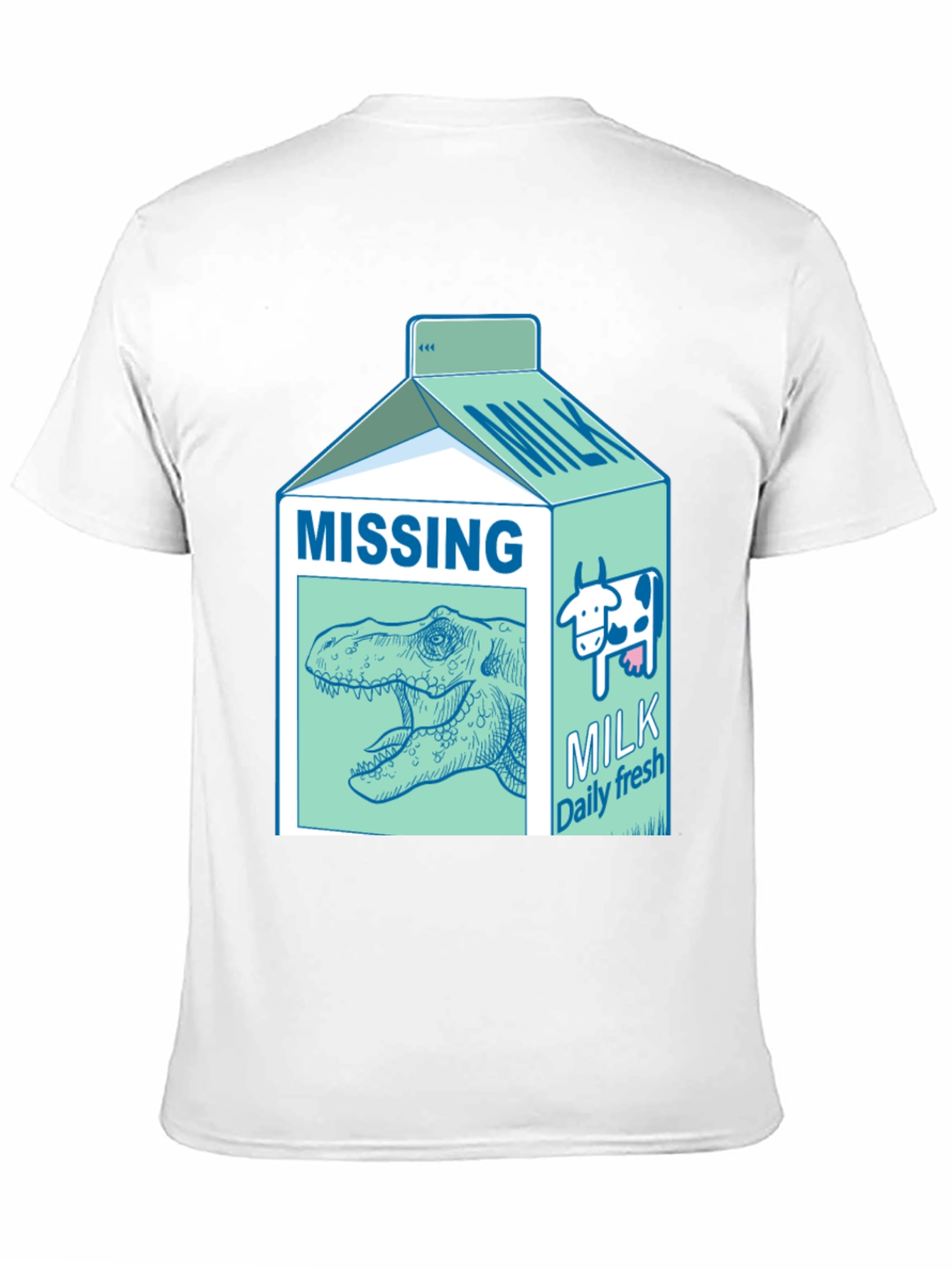 Missing Dinosaur Milk Carton T-Shirt - Funny Tee
