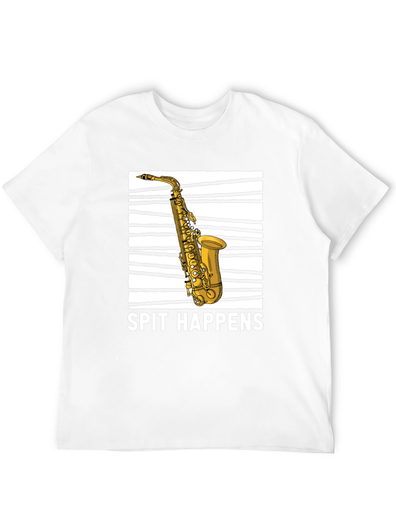 Spit Happens Saxophone Graphic Tee