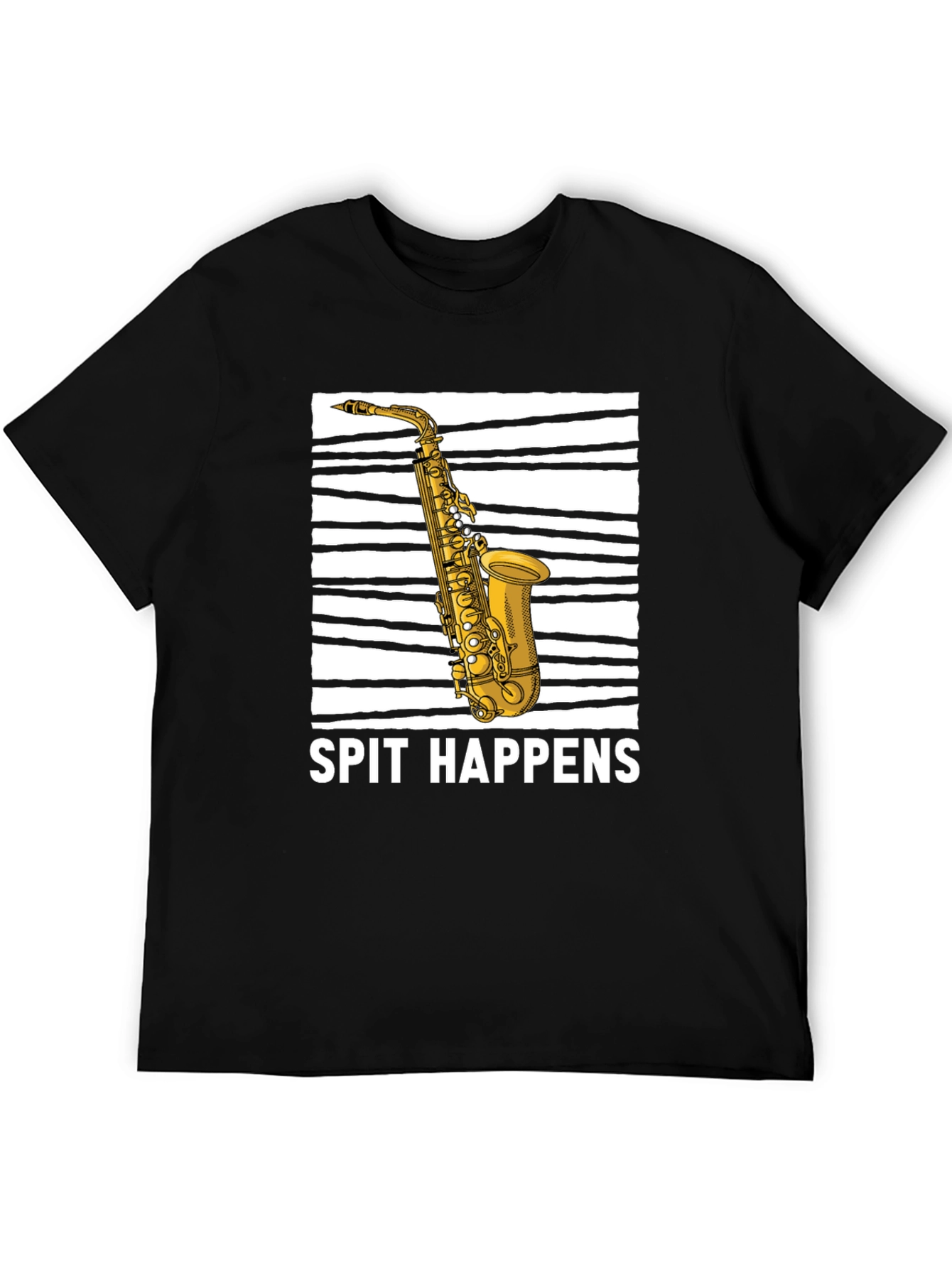 Spit Happens Saxophone Graphic Tee
