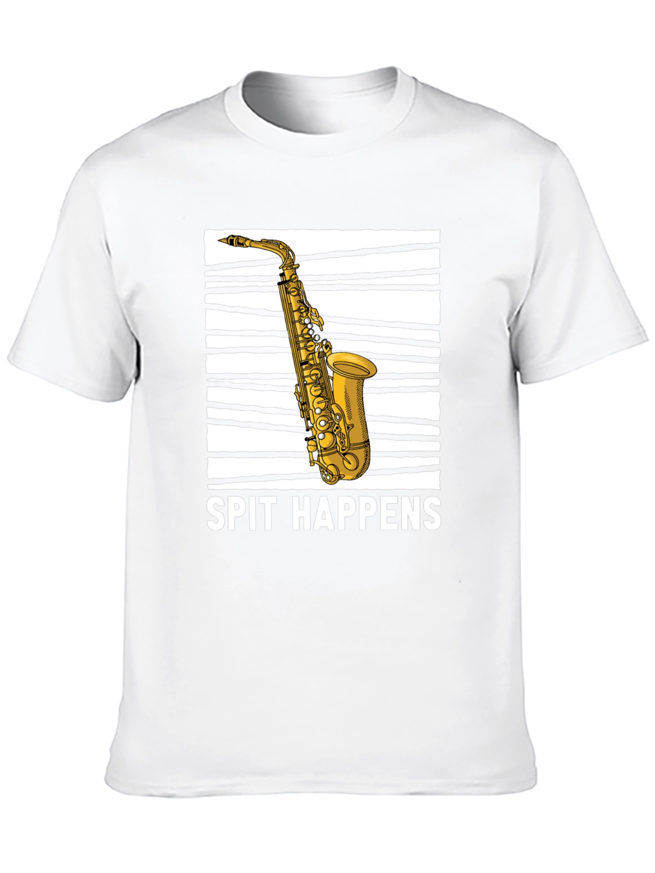 Spit Happens Saxophone Graphic Tee