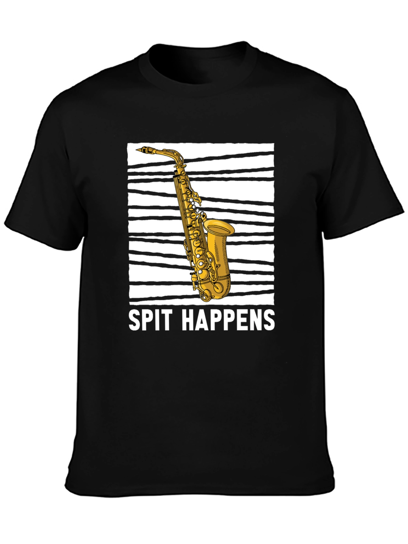 Spit Happens Saxophone Graphic Tee