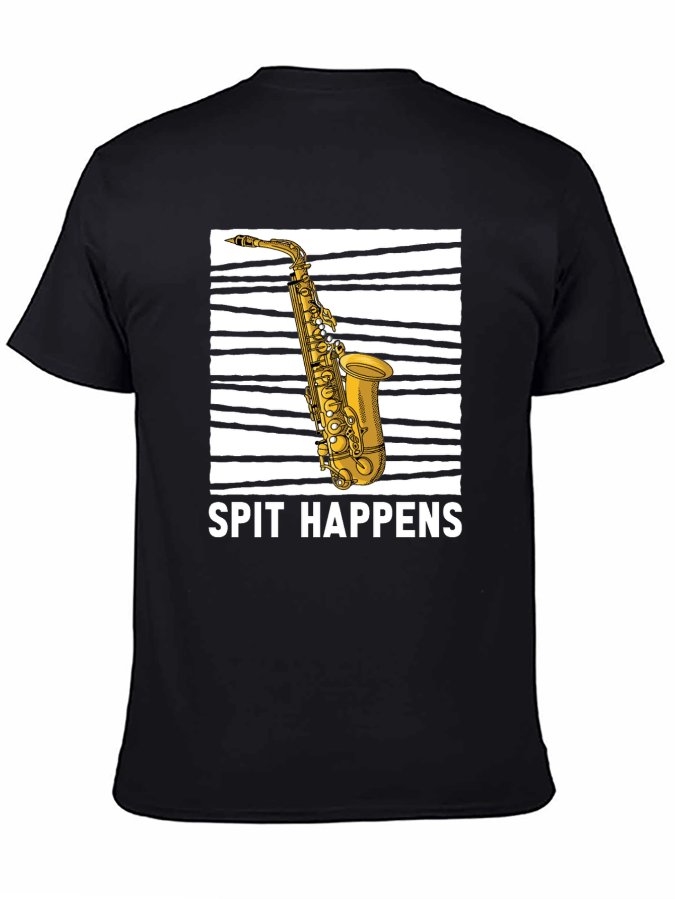 Spit Happens Saxophone Graphic Tee