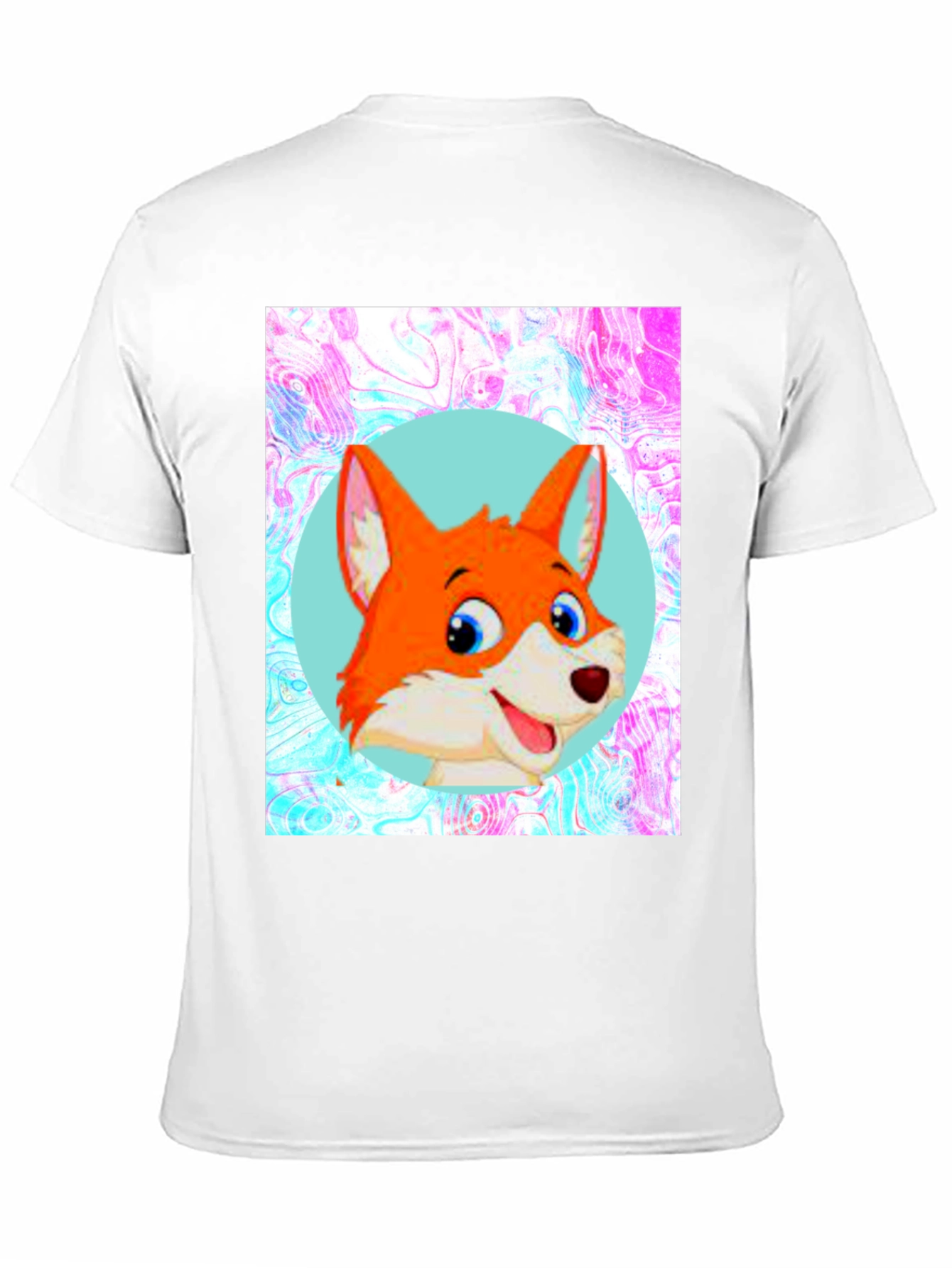 Cartoon Fox Graphic Tee - Unisex Black T-Shirt