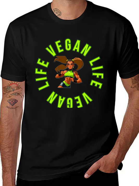 Vegan Life Graphic Tee - Black T-Shirt