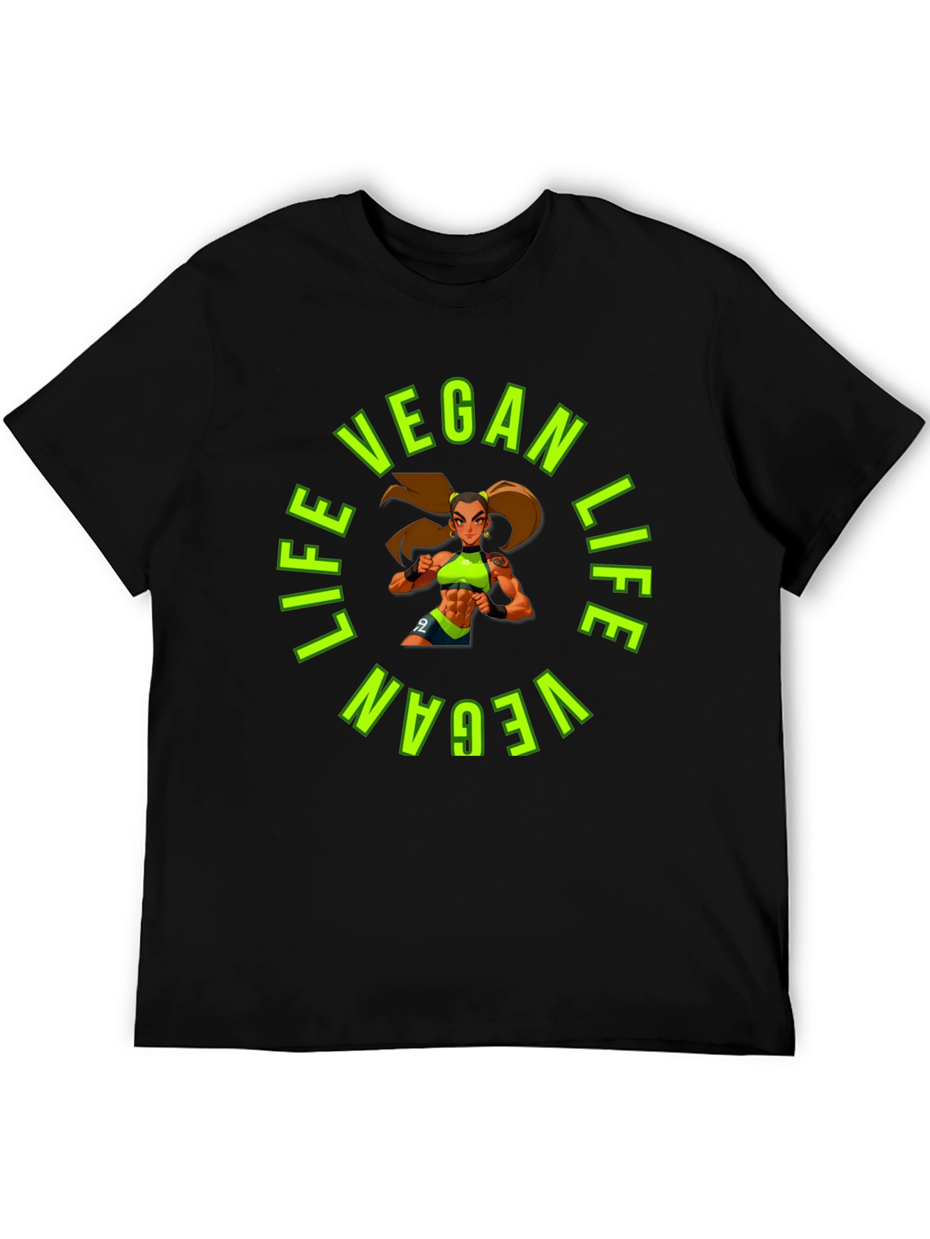 Vegan Life Graphic Tee - Black T-Shirt