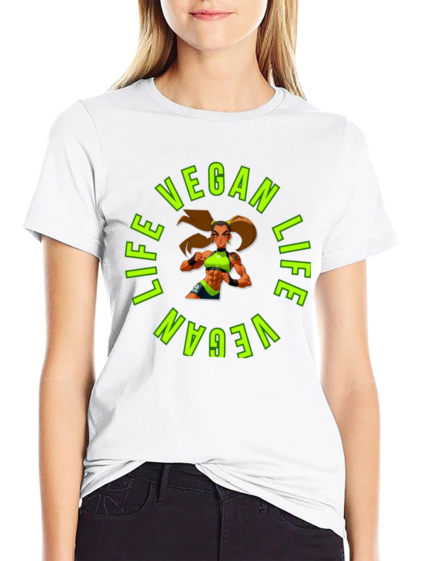 Vegan Life Graphic Tee - Black T-Shirt