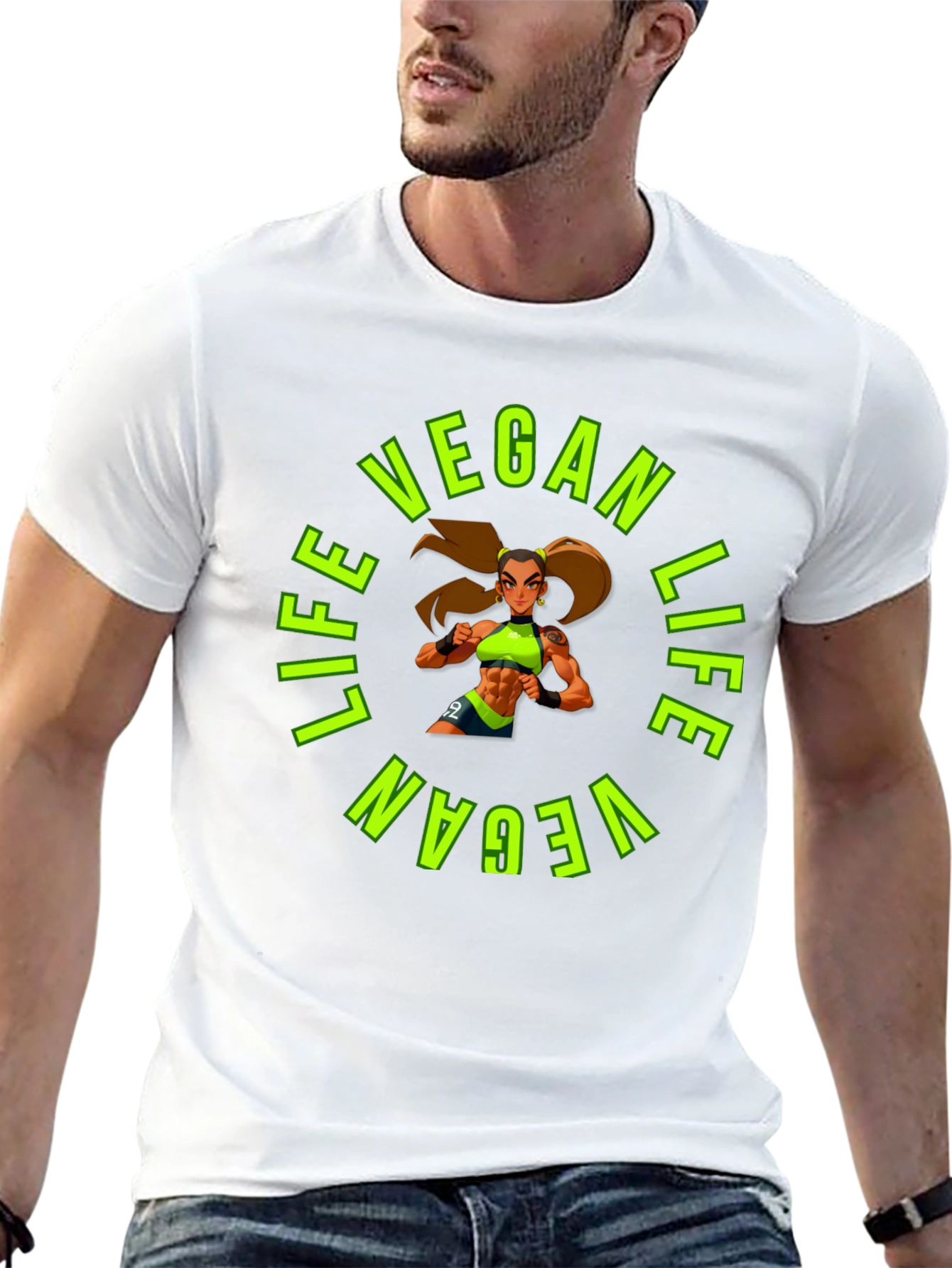 Vegan Life Graphic Tee - Black T-Shirt